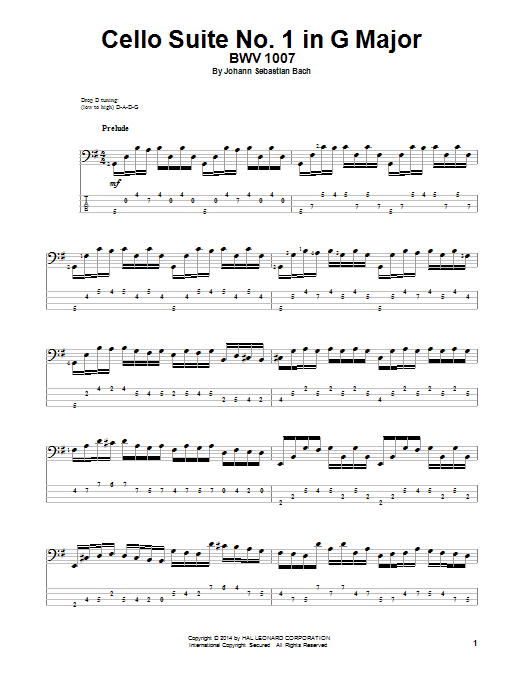 Johann Sebastian Bach Cello Suite No. 1 In G Major, BWV 1007 sheet music notes and chords. Download Printable PDF.