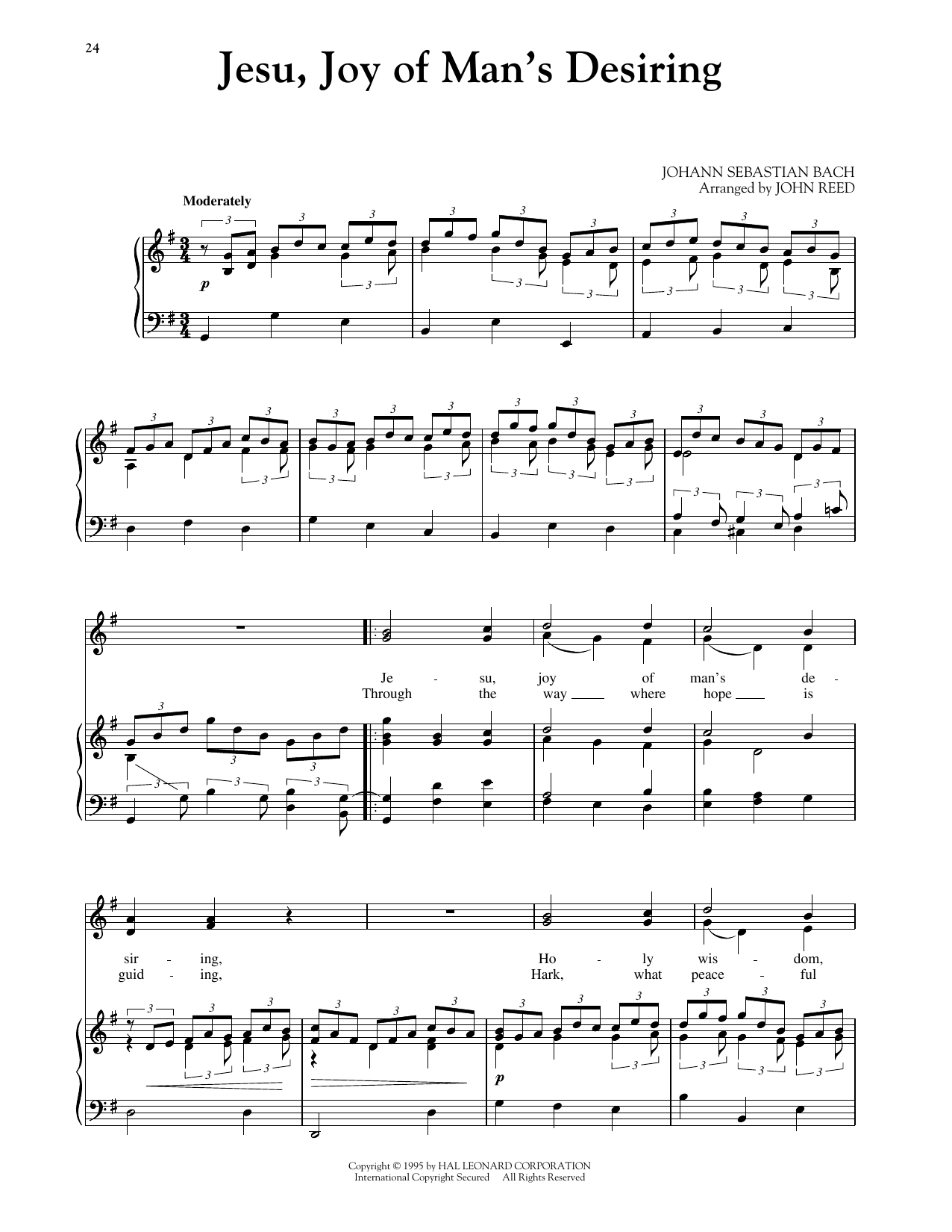 Johann Sebastian Bach Jesu, Joy Of Man's Desiring (arr. Richard Walters) (High Voice) sheet music notes and chords. Download Printable PDF.