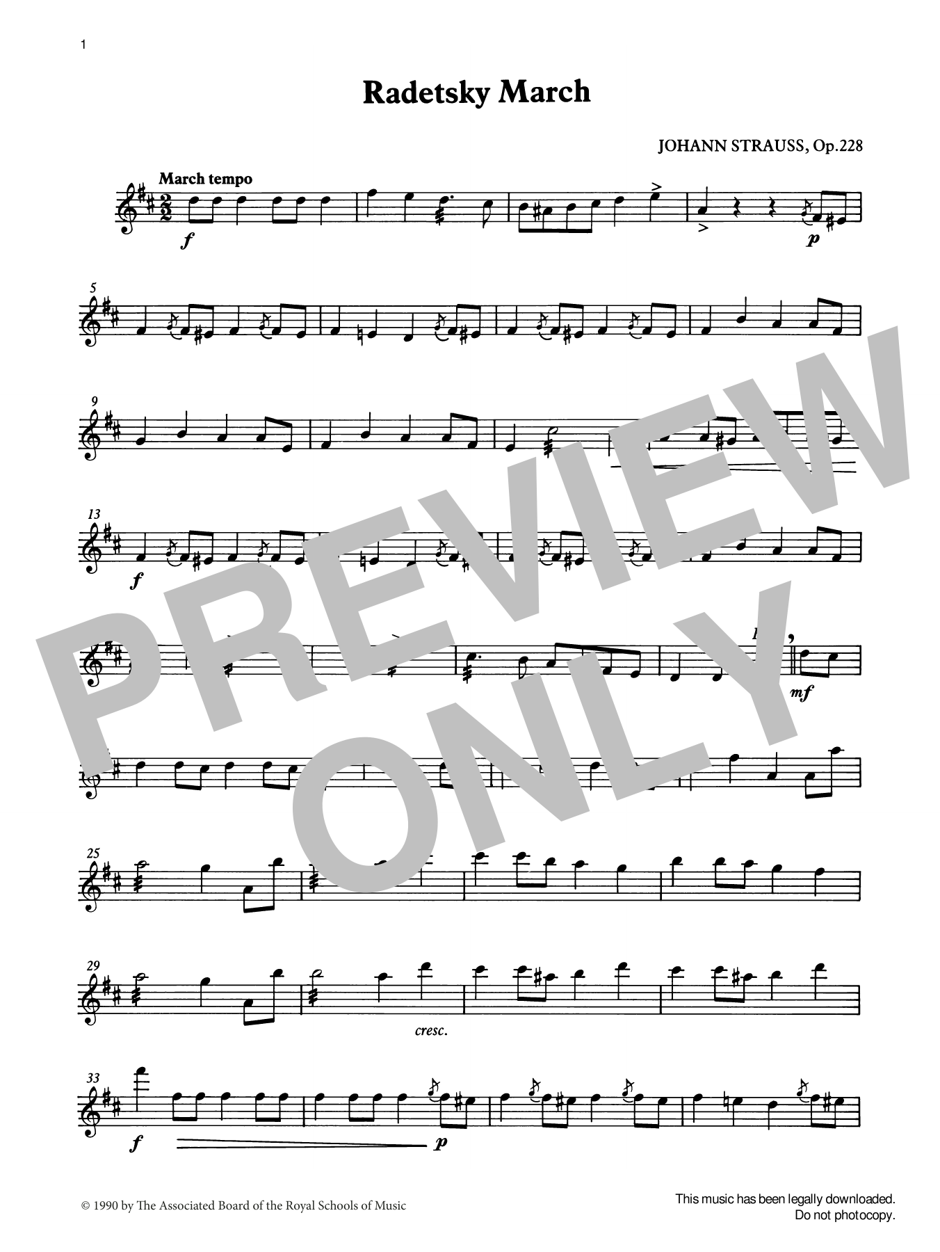 Learn to play Johann Strauss I Radetsky March from Graded Music for Tuned Percussion, Book III sheet music for Percussion Solo in minutes. Price: 5.9900$ Johann Strauss I Radetsky March from Graded Music for Tuned Percussion, Book III sheet music notes and chords arranged for Percussion Solo