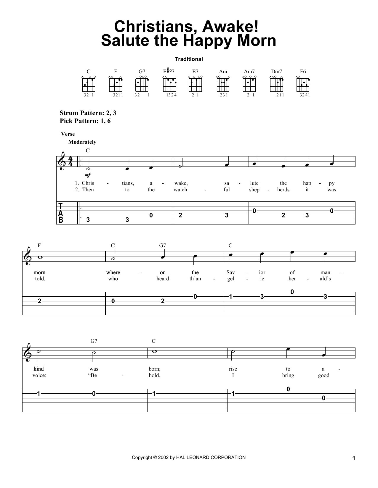 John Byrom Christians, Awake! Salute The Happy Morn sheet music notes and chords. Download Printable PDF.