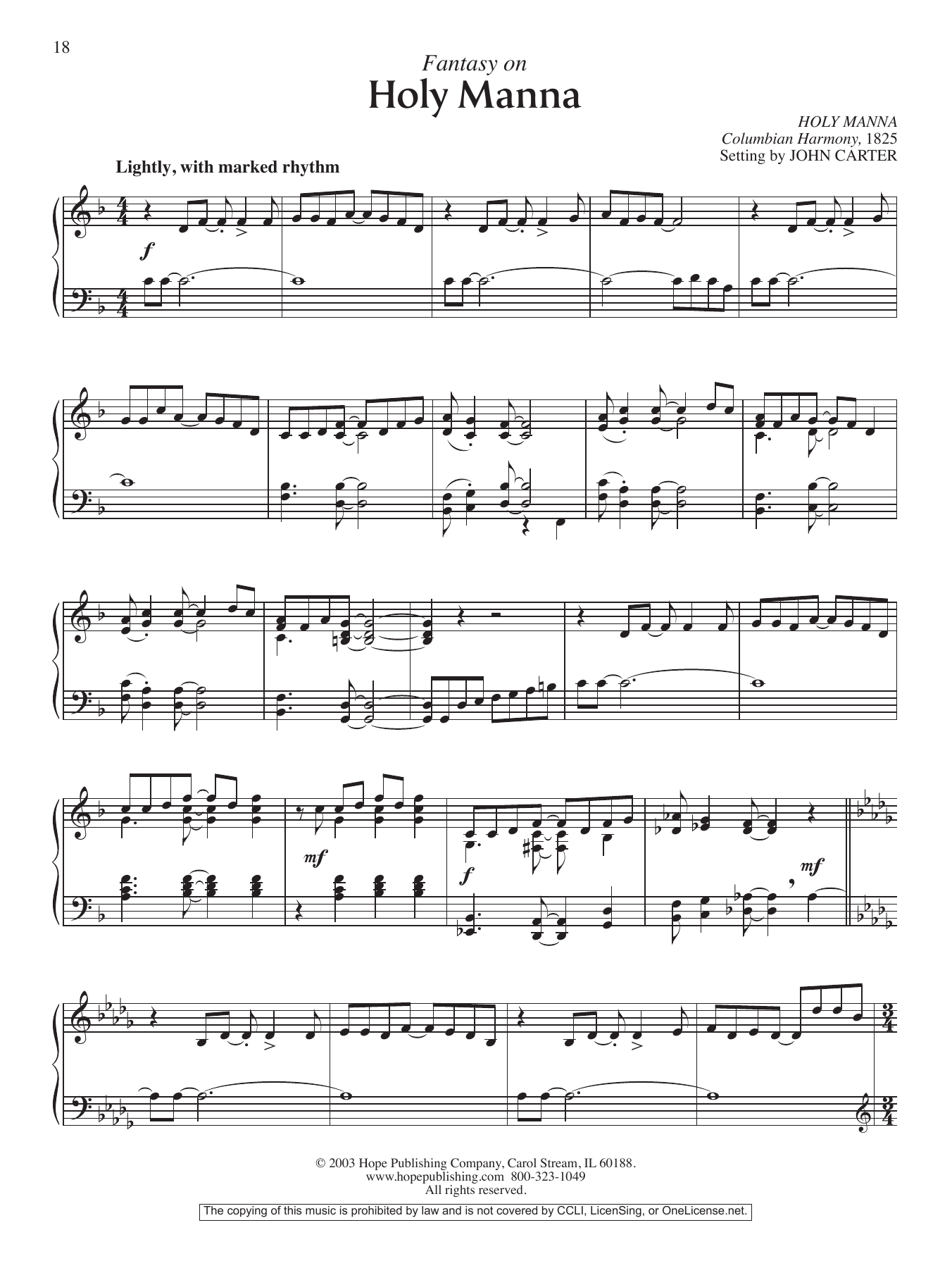 Learn to play John Carter Fantasy on Holy Manna sheet music for Piano Solo in minutes. Price: 6.9900$ John Carter Fantasy on Holy Manna sheet music notes and chords arranged for Piano Solo