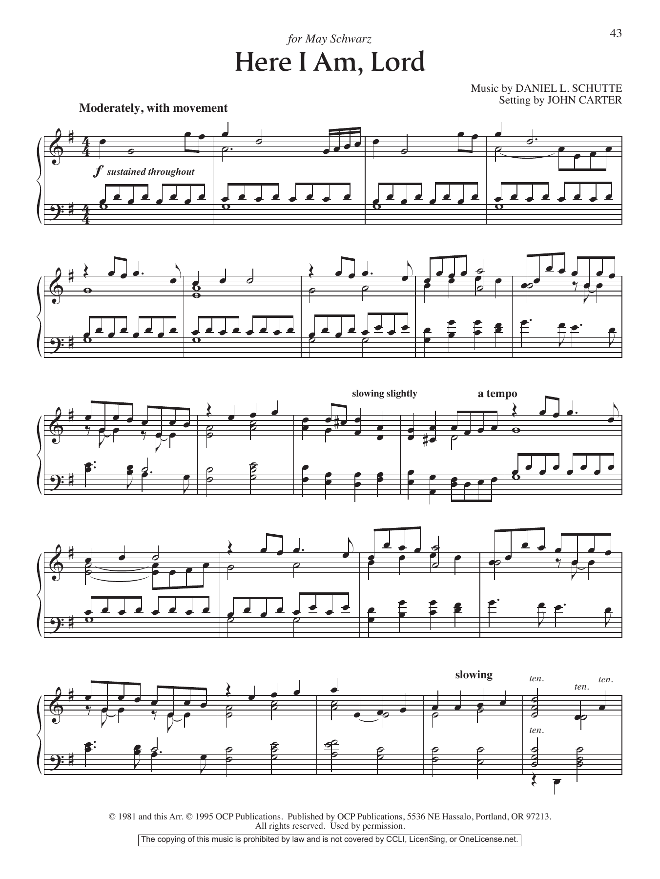 John Carter Here I Am, Lord sheet music notes and chords. Download Printable PDF.