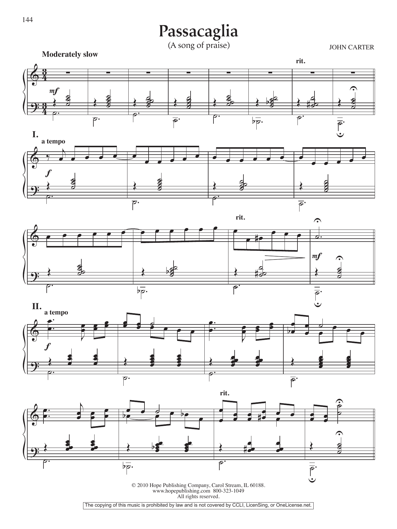 Learn to play John Carter Passacaglia (A song of praise) sheet music for Piano Solo in minutes. Price: 6.9900$ John Carter Passacaglia (A song of praise) sheet music notes and chords arranged for Piano Solo