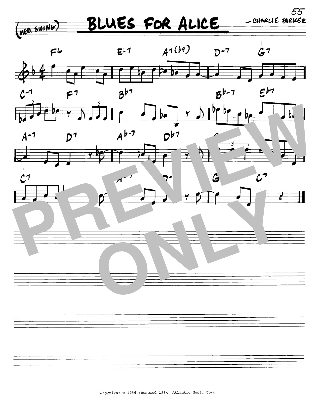 John Coltrane Blues For Alice sheet music notes and chords. Download Printable PDF.