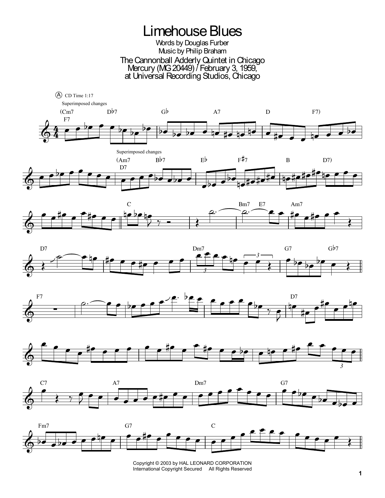 John Coltrane Limehouse Blues sheet music notes and chords. Download Printable PDF.