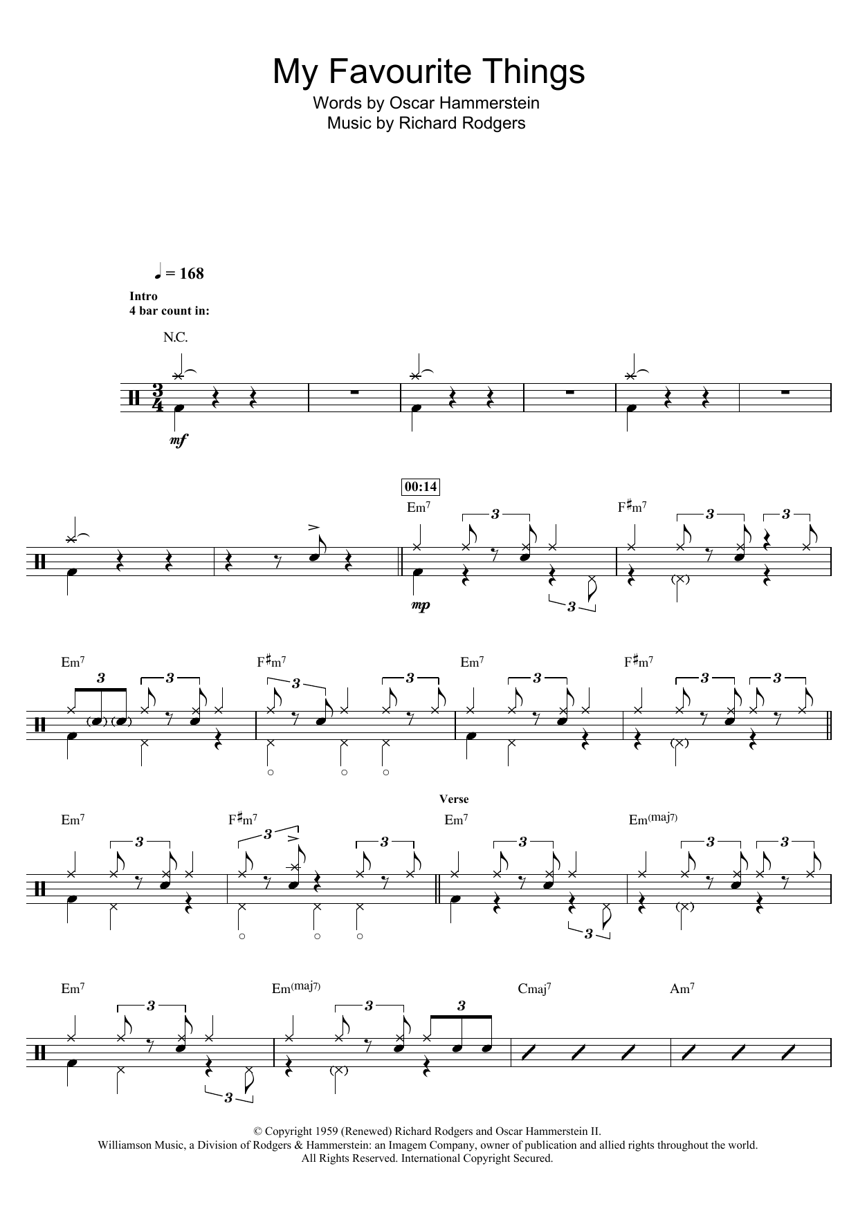 John Coltrane My Favorite Things (from The Sound Of Music) sheet music notes and chords. Download Printable PDF.