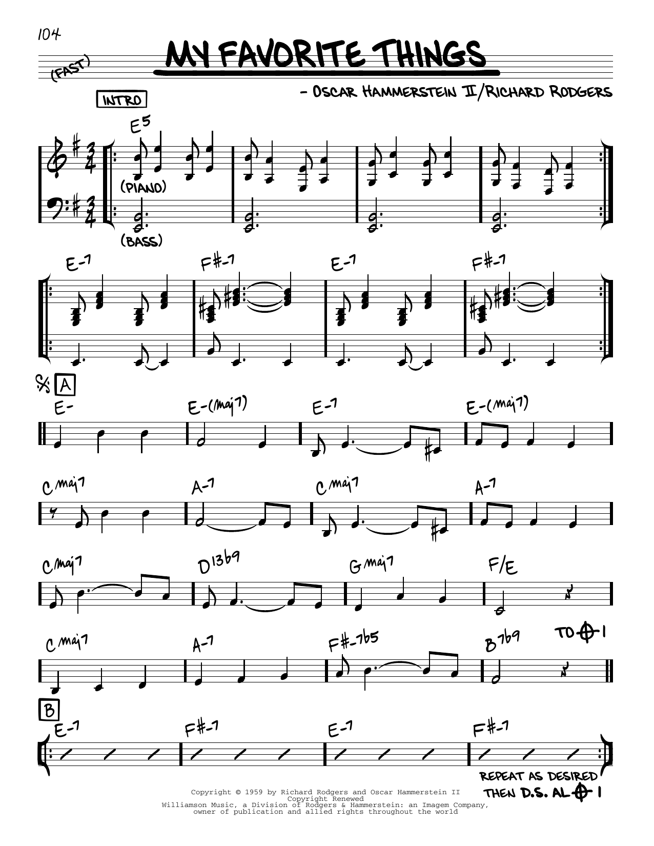 John Coltrane My Favorite Things sheet music notes and chords. Download Printable PDF.