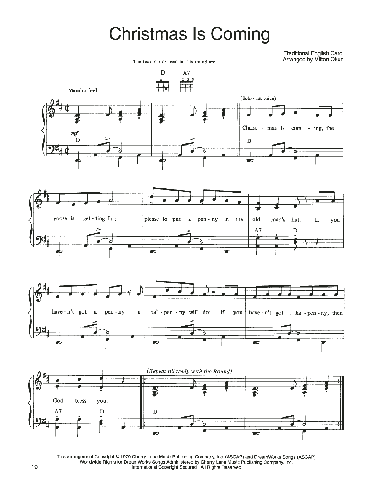 John Denver and The Muppets Christmas Is Coming (from A Christmas Together) sheet music notes and chords. Download Printable PDF.