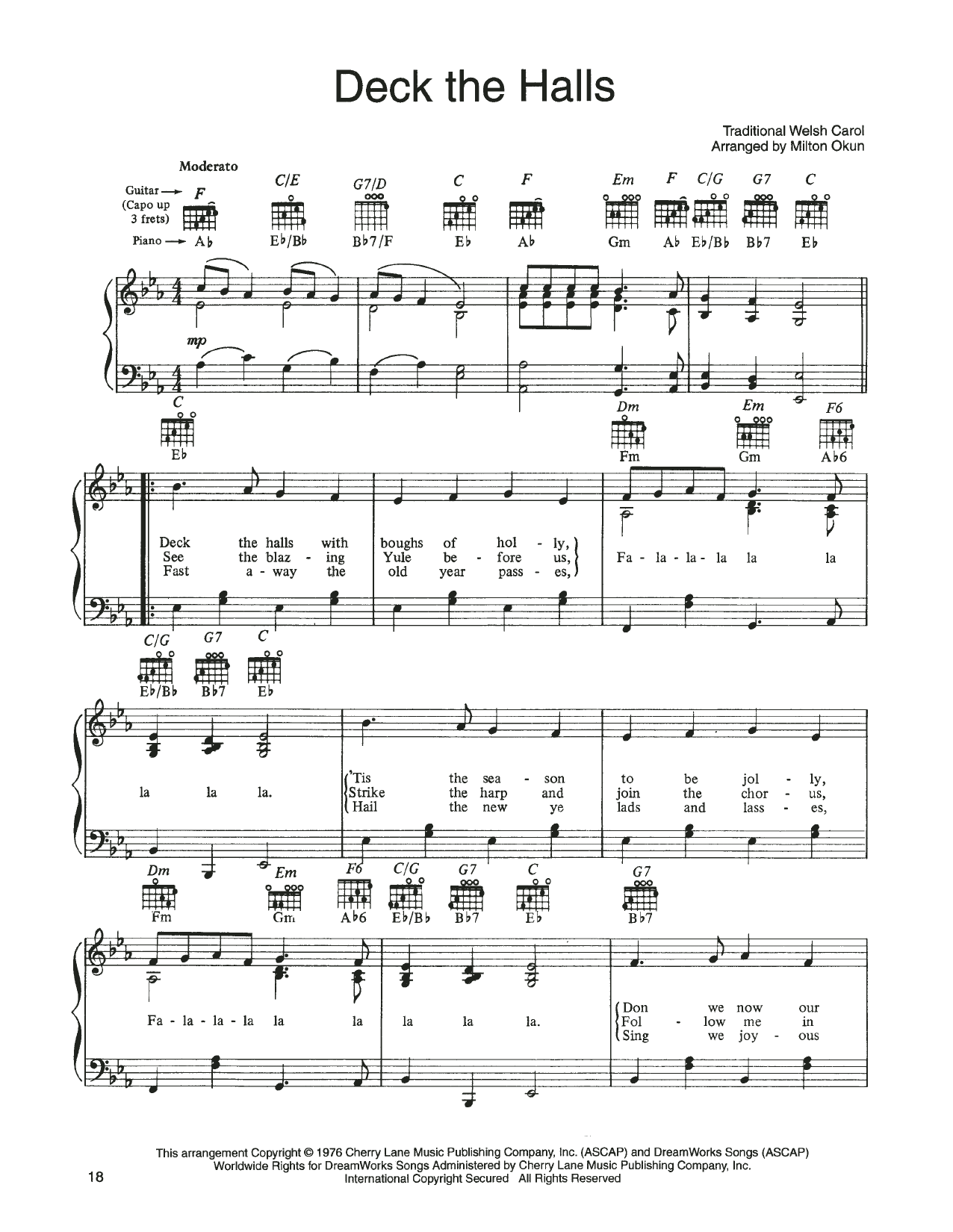 John Denver and The Muppets Deck The Halls (from A Christmas Together) sheet music notes and chords. Download Printable PDF.