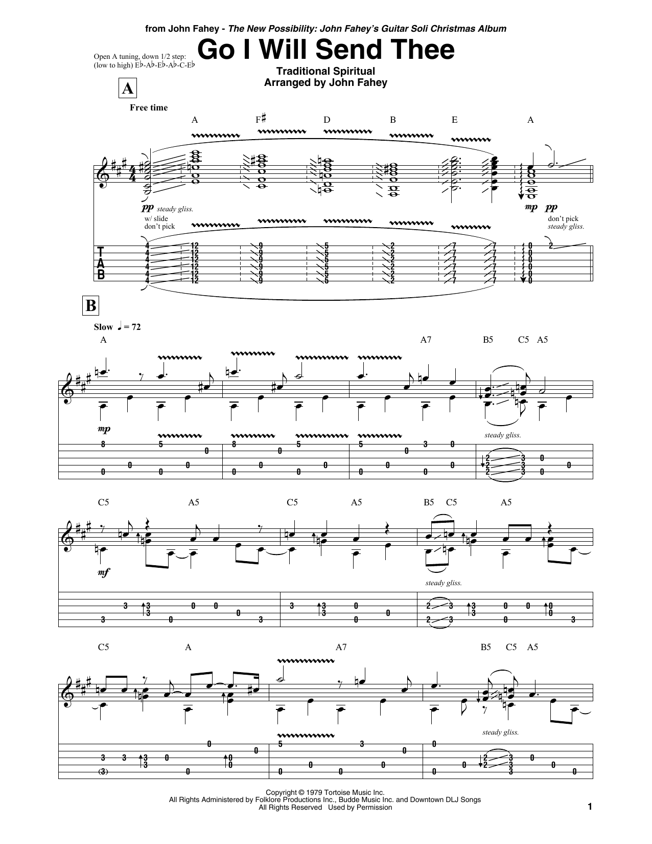 Learn to play John Fahey Go I Will Send Thee sheet music for Guitar Tab in minutes. Price: 7.8900$ John Fahey Go I Will Send Thee sheet music notes and chords arranged for Guitar Tab