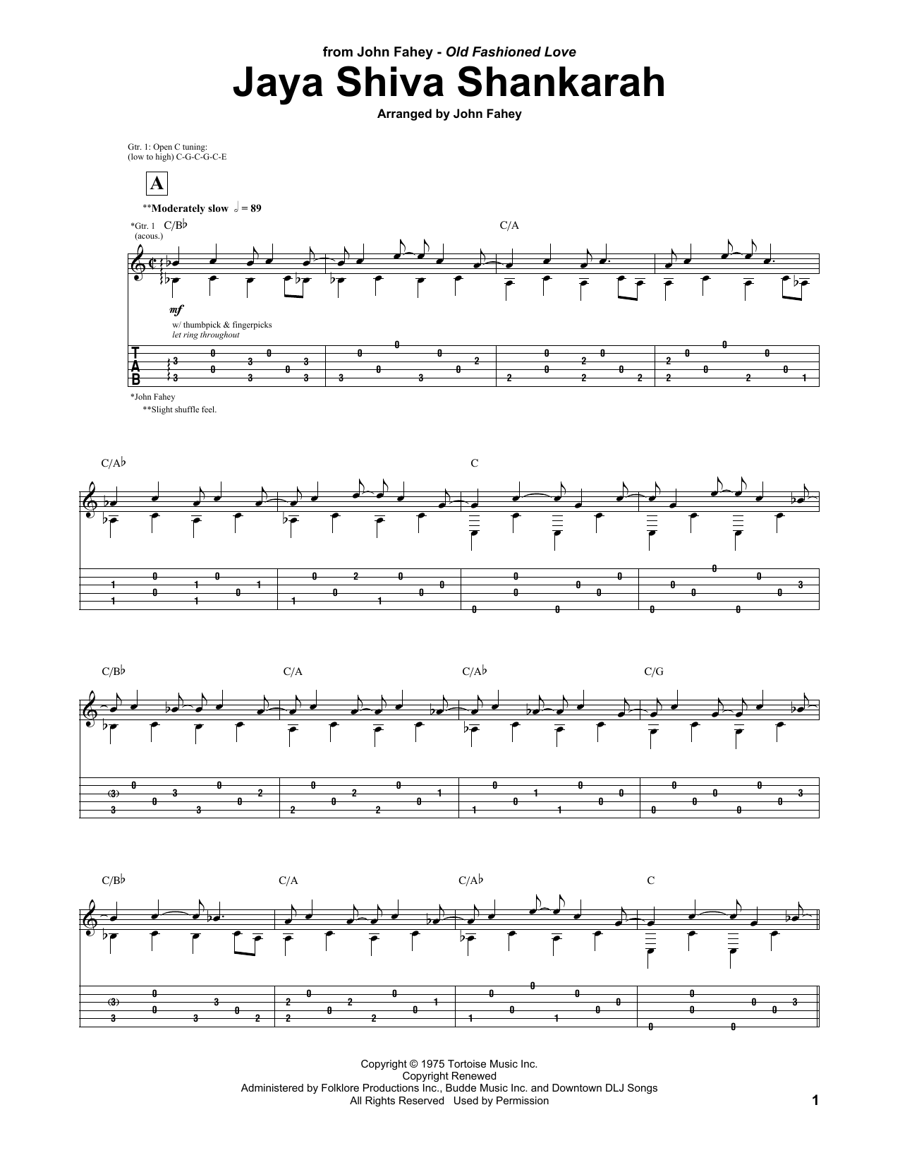 Learn to play John Fahey Jaya Shiva Shankarah sheet music for Guitar Tab in minutes. Price: 7.8900$ John Fahey Jaya Shiva Shankarah sheet music notes and chords arranged for Guitar Tab