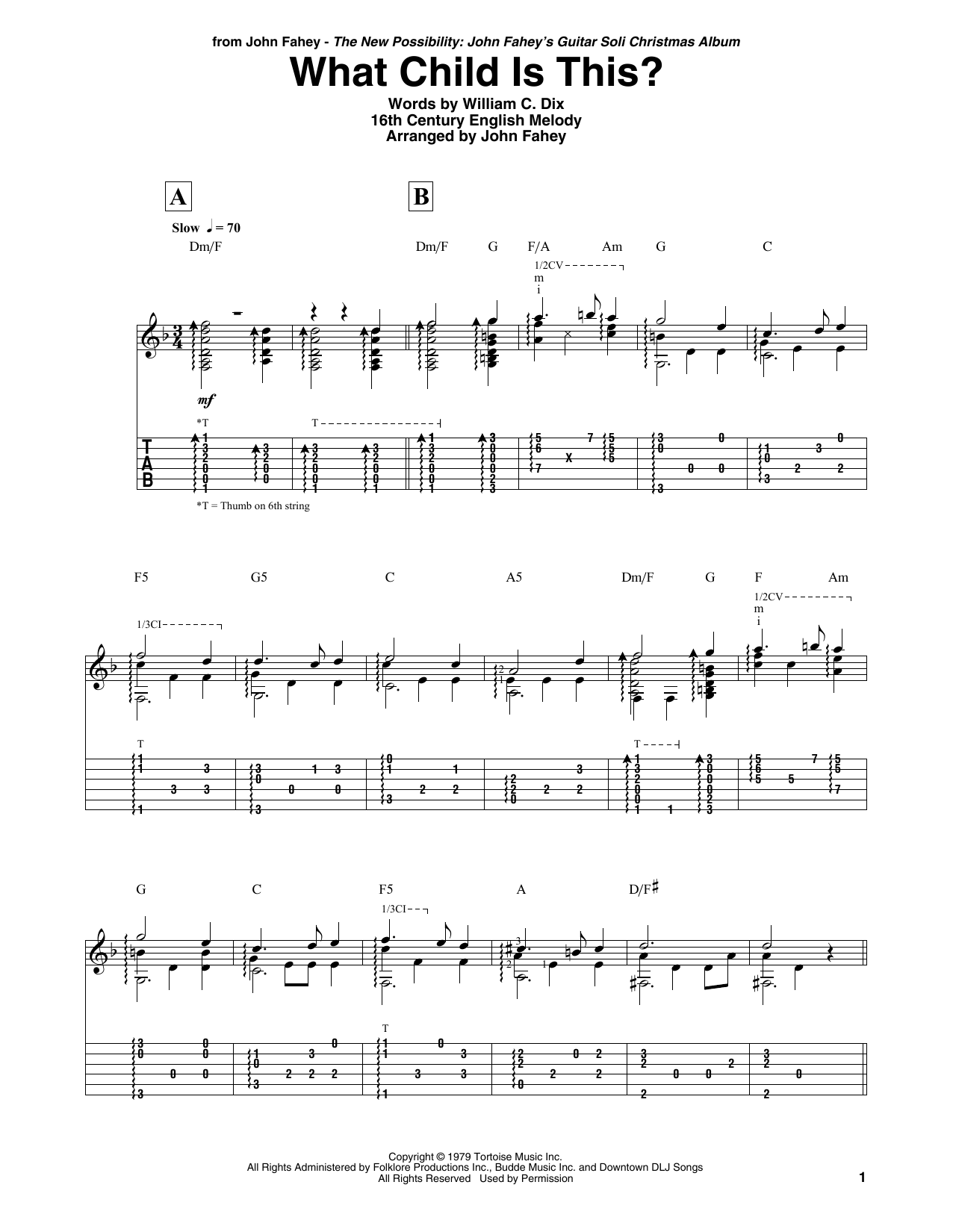 Learn to play John Fahey What Child Is This? sheet music for Guitar Tab in minutes. Price: 7.8900$ John Fahey What Child Is This? sheet music notes and chords arranged for Guitar Tab