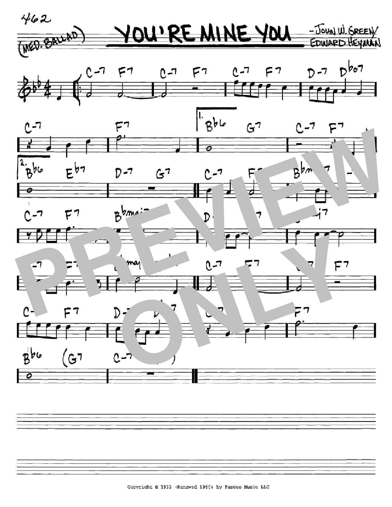 Learn to play John Green You're Mine You sheet music for Real Book – Melody & Chords – C Instruments in minutes. Price: 5.9900$ John Green You're Mine You sheet music notes and chords arranged for Real Book – Melody & Chords – C Instruments
