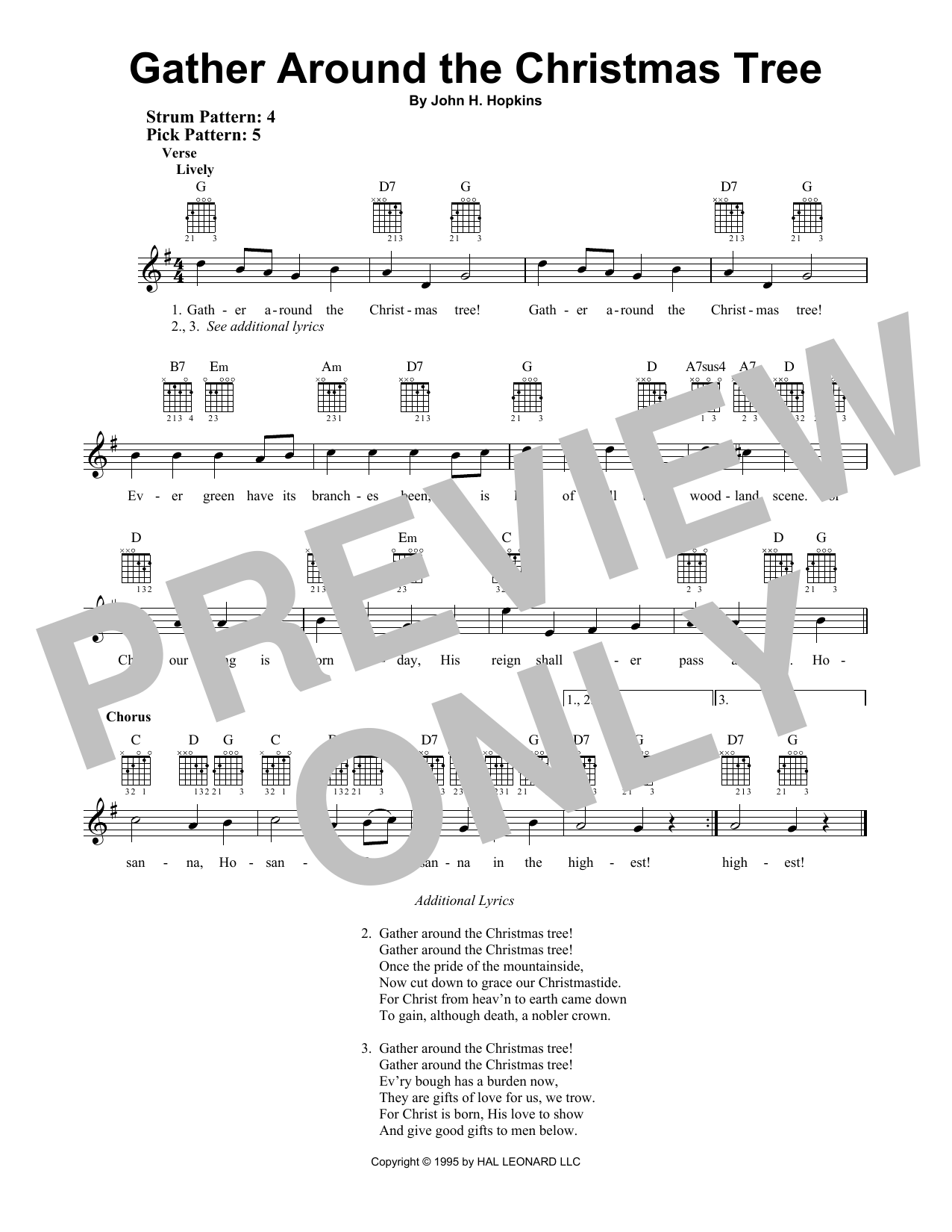 John H. Hopkins Gather Around The Christmas Tree sheet music notes and chords. Download Printable PDF.