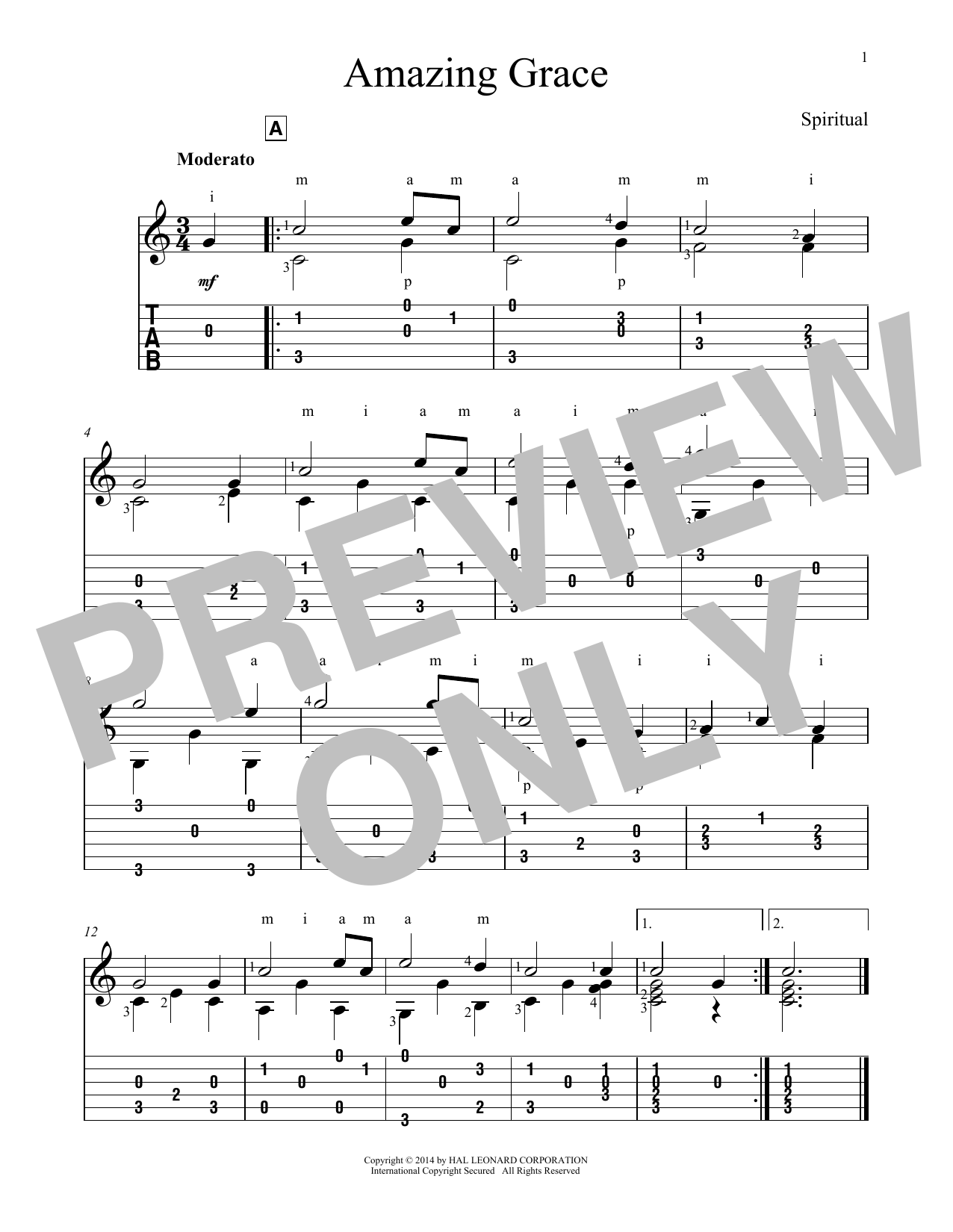 Traditional Amazing Grace sheet music notes and chords. Download Printable PDF.