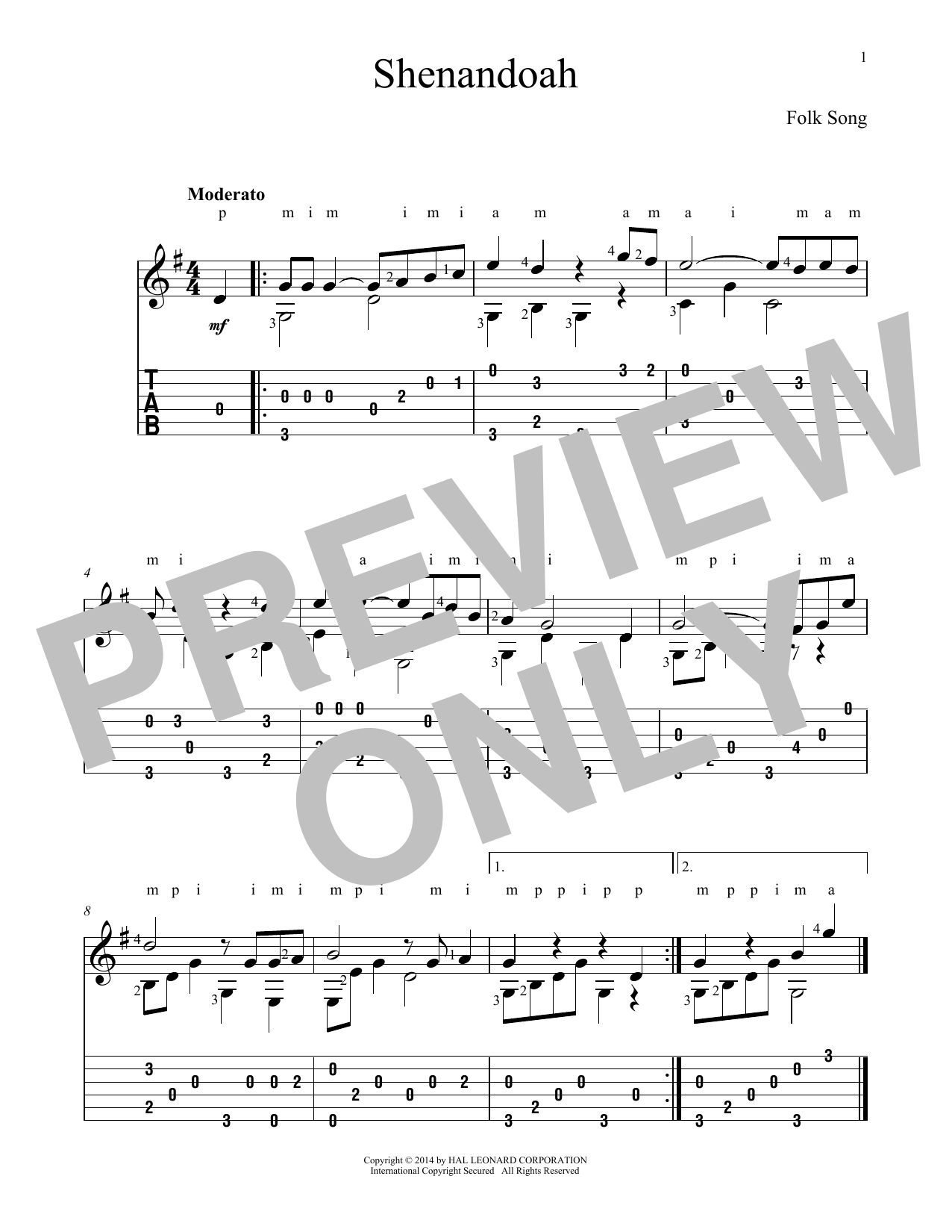 Traditional American Folksong Shenandoah sheet music notes and chords. Download Printable PDF.