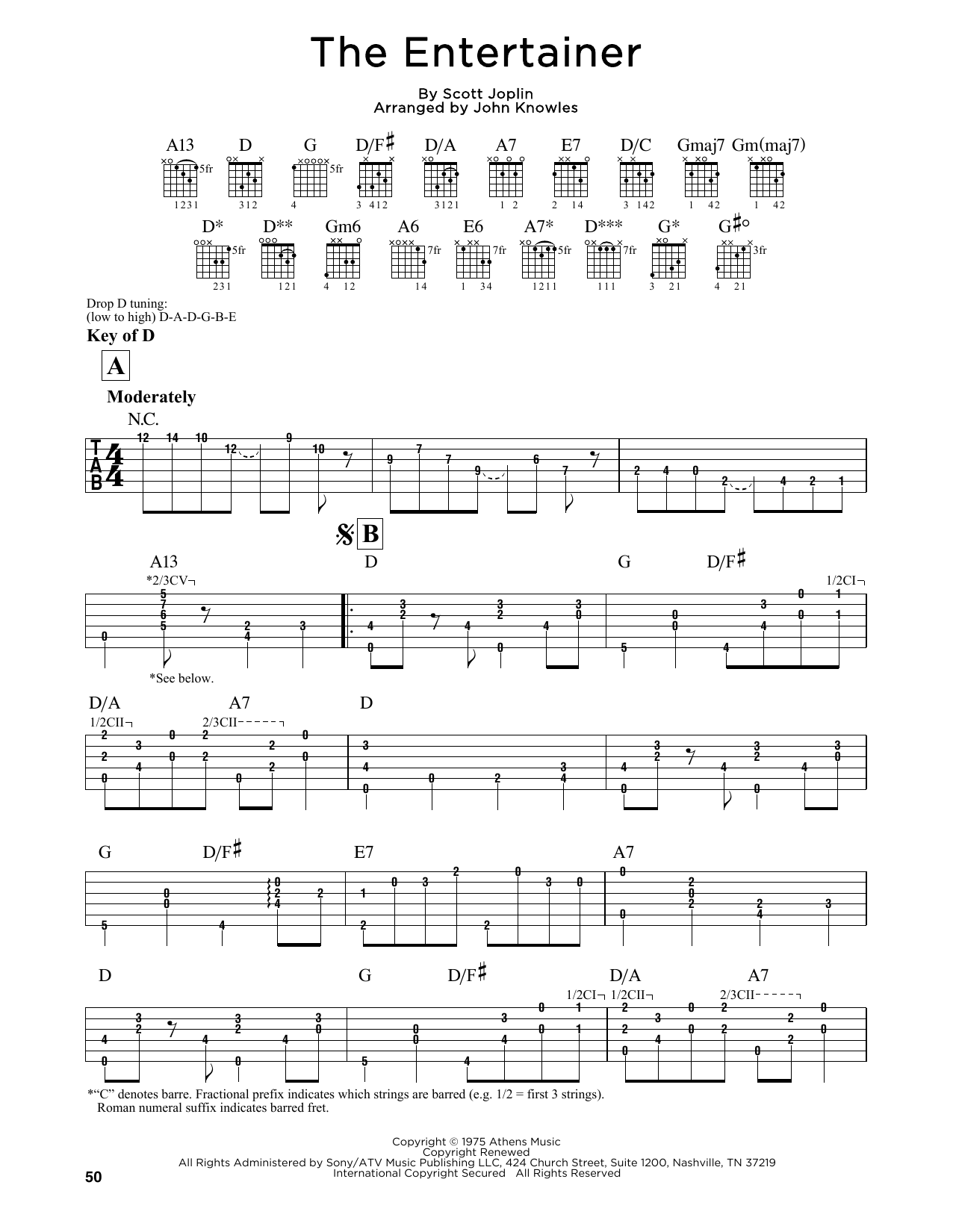 John Knowles The Entertainer sheet music notes and chords. Download Printable PDF.