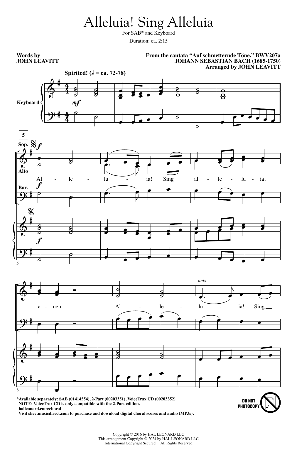 John Leavitt Alleluia! Sing Alleluia sheet music notes and chords. Download Printable PDF.