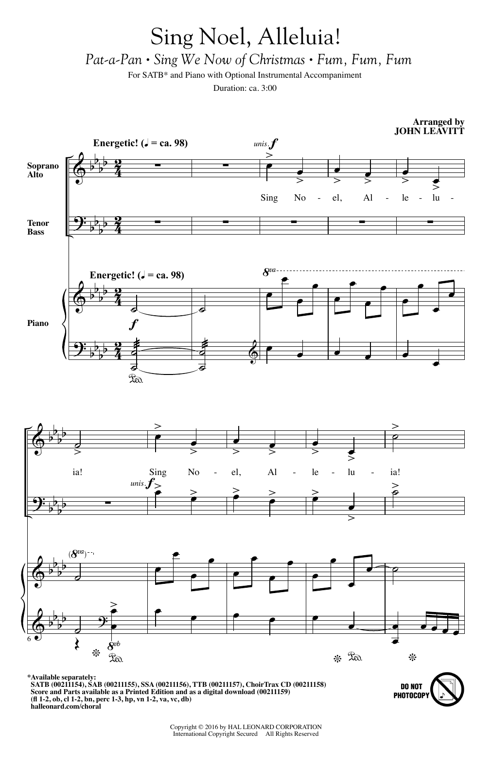 John Leavitt Sing Noel, Alleluia! sheet music notes and chords. Download Printable PDF.