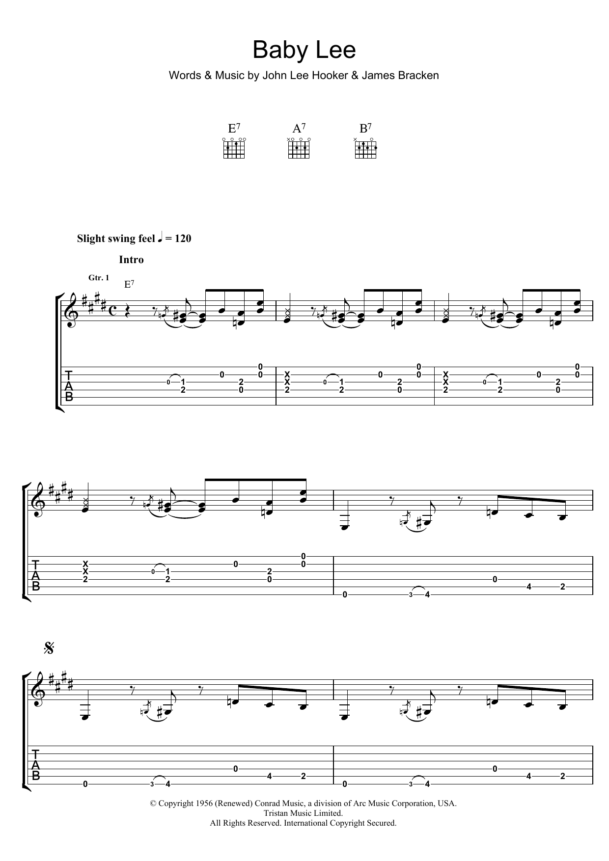 Learn to play John Lee Hooker Baby Lee sheet music for Guitar Tab in minutes. Price: 7.8900$ John Lee Hooker Baby Lee sheet music notes and chords arranged for Guitar Tab