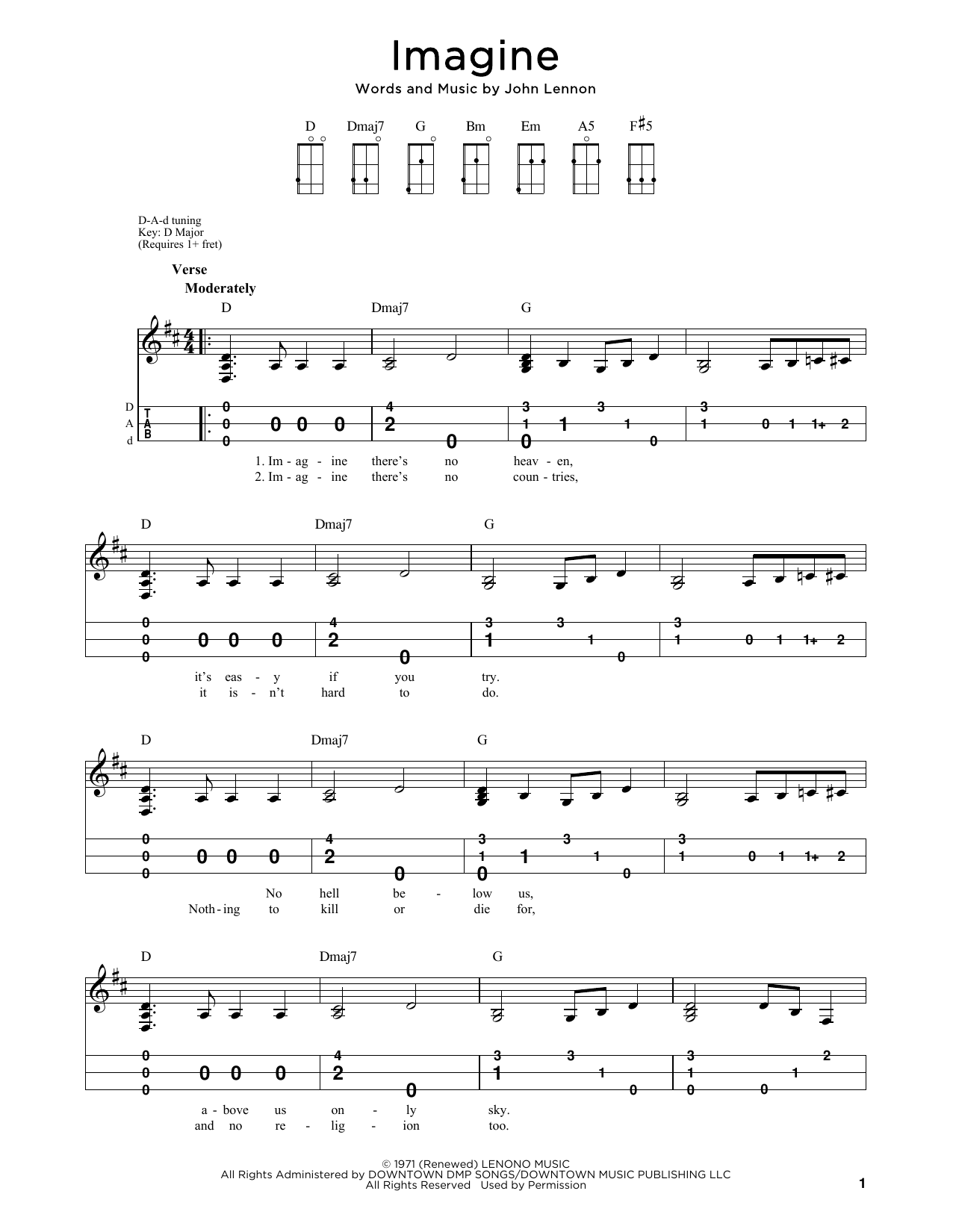 John Lennon Imagine (arr. Steven B. Eulberg) sheet music notes and chords. Download Printable PDF.