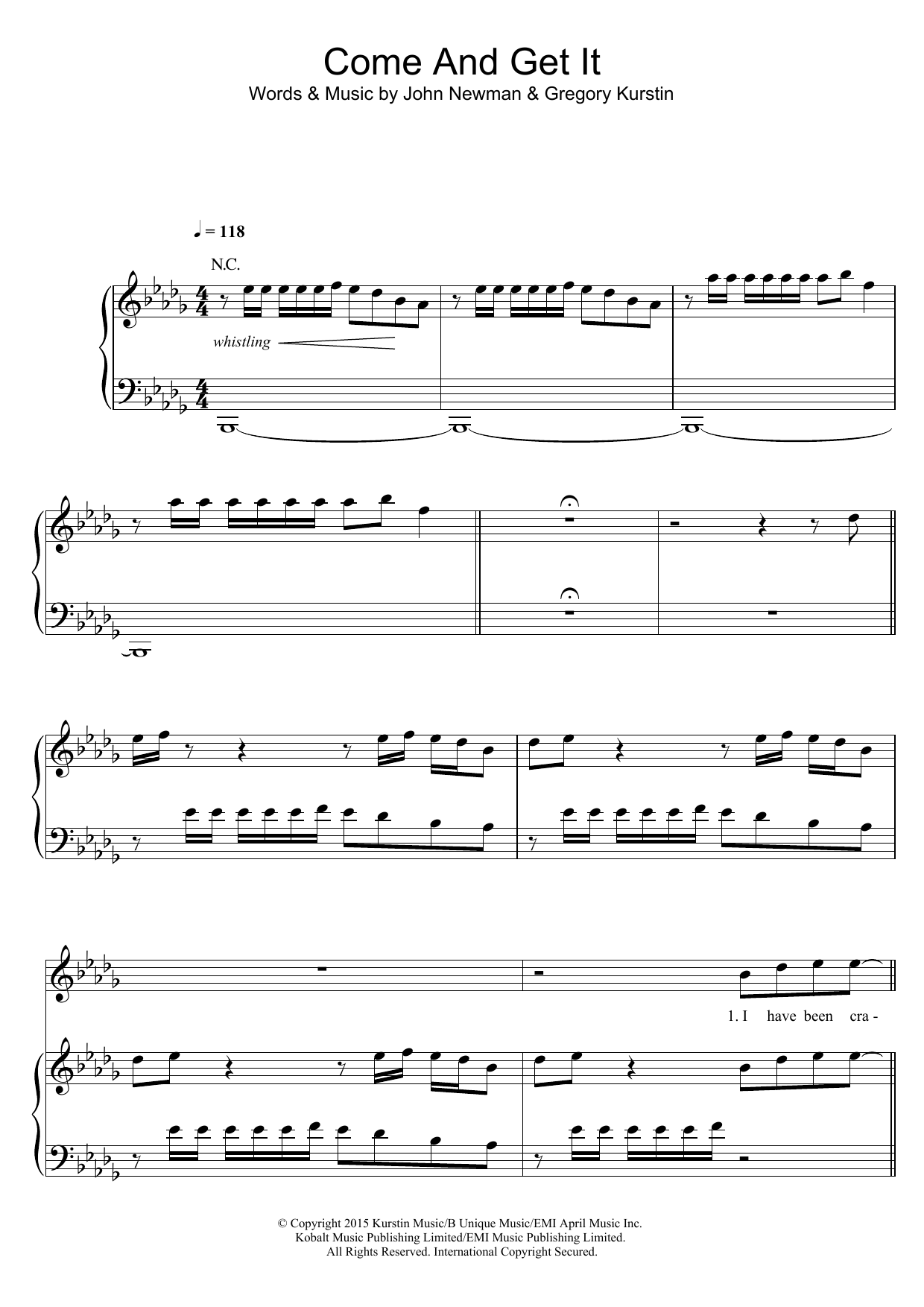 Learn to play John Newman Come And Get It sheet music for Piano, Vocal & Guitar Chords in minutes. Price: 7.8900$ John Newman Come And Get It sheet music notes and chords arranged for Piano, Vocal & Guitar Chords