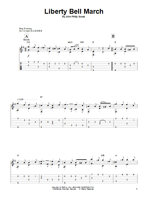 John Philip Sousa Liberty Bell March sheet music notes and chords. Download Printable PDF.