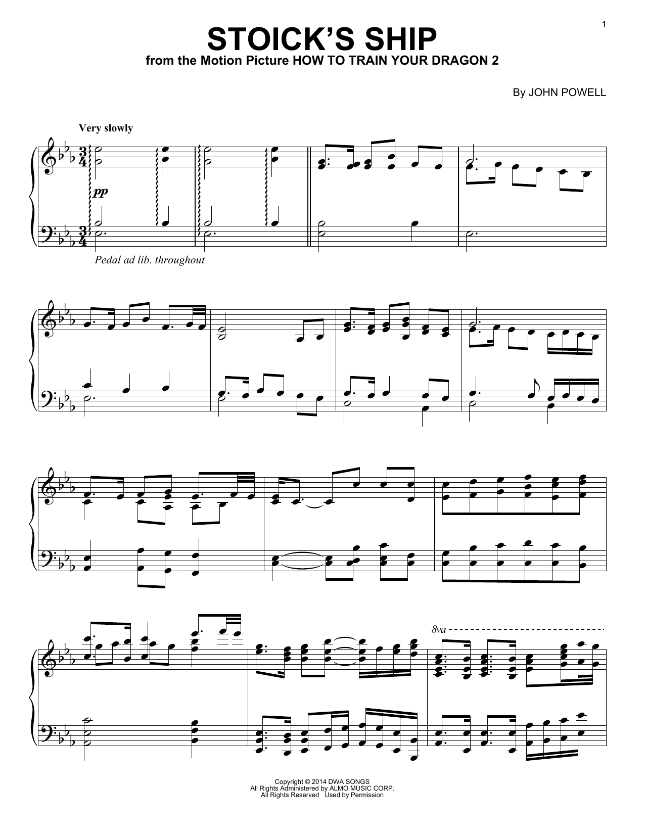 Learn to play John Powell Stoick's Ship (from How to Train Your Dragon) sheet music for Piano Solo in minutes. Price: 7.8900$ John Powell Stoick's Ship (from How to Train Your Dragon) sheet music notes and chords arranged for Piano Solo