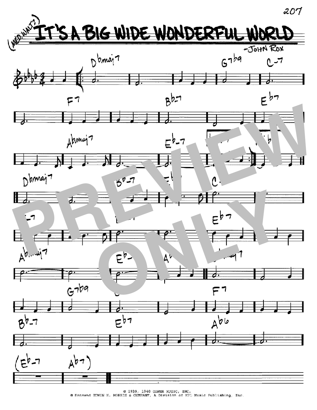 Learn to play John Rox It's A Big Wide Wonderful World sheet music for Real Book – Melody, Lyrics & Chords in minutes. Price: 5.9900$ John Rox It's A Big Wide Wonderful World sheet music notes and chords arranged for Real Book – Melody, Lyrics & Chords