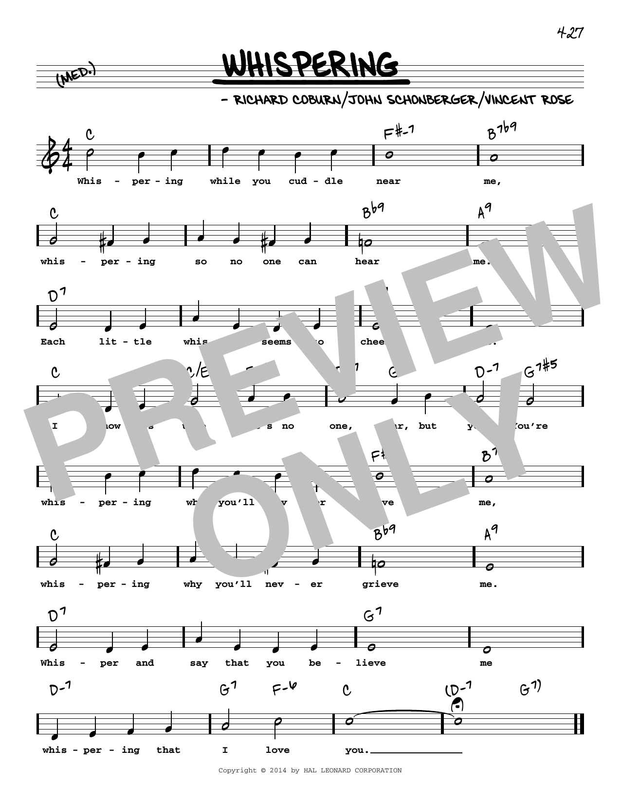 Learn to play John Schonberger Whispering (High Voice) sheet music for Real Book – Melody, Lyrics & Chords in minutes. Price: 5.9900$ John Schonberger Whispering (High Voice) sheet music notes and chords arranged for Real Book – Melody, Lyrics & Chords