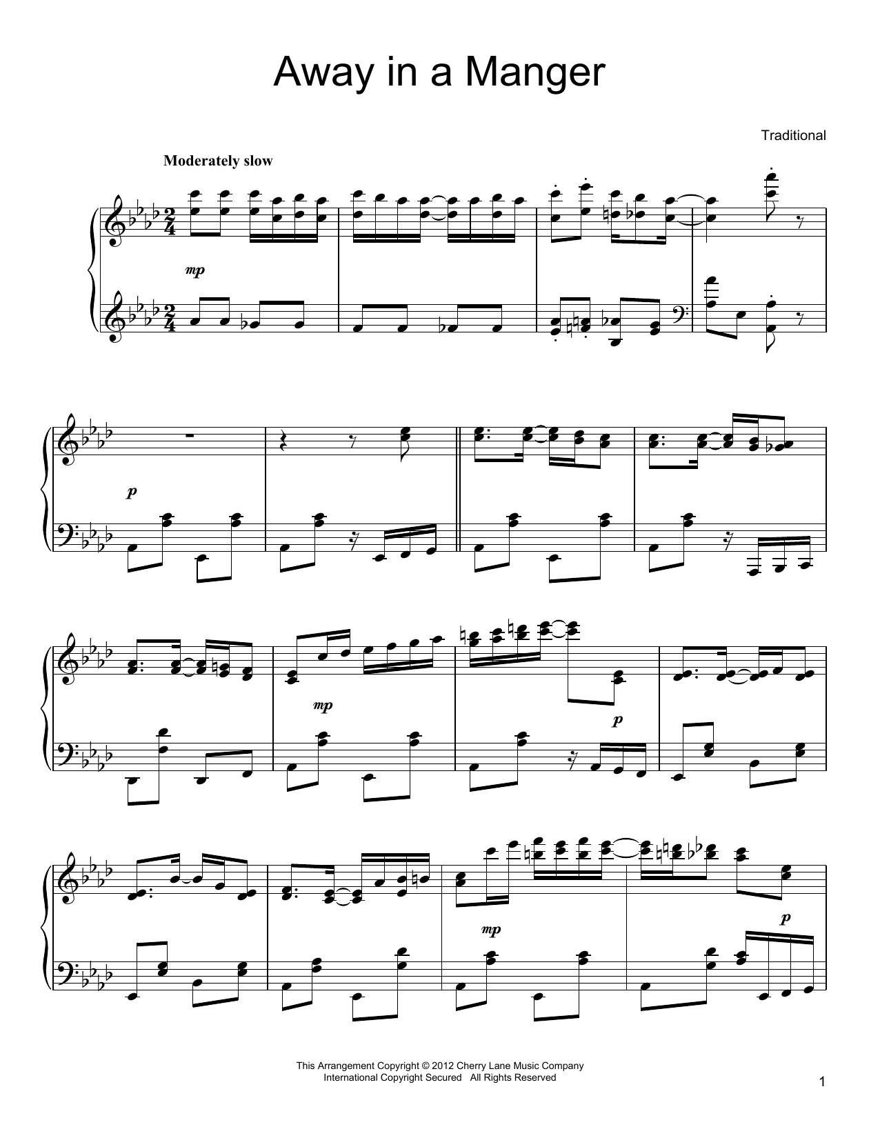 Learn to play John T. McFarland Away In A Manger sheet music for Piano Solo in minutes. Price: 7.8900$ John T. McFarland Away In A Manger sheet music notes and chords arranged for Piano Solo