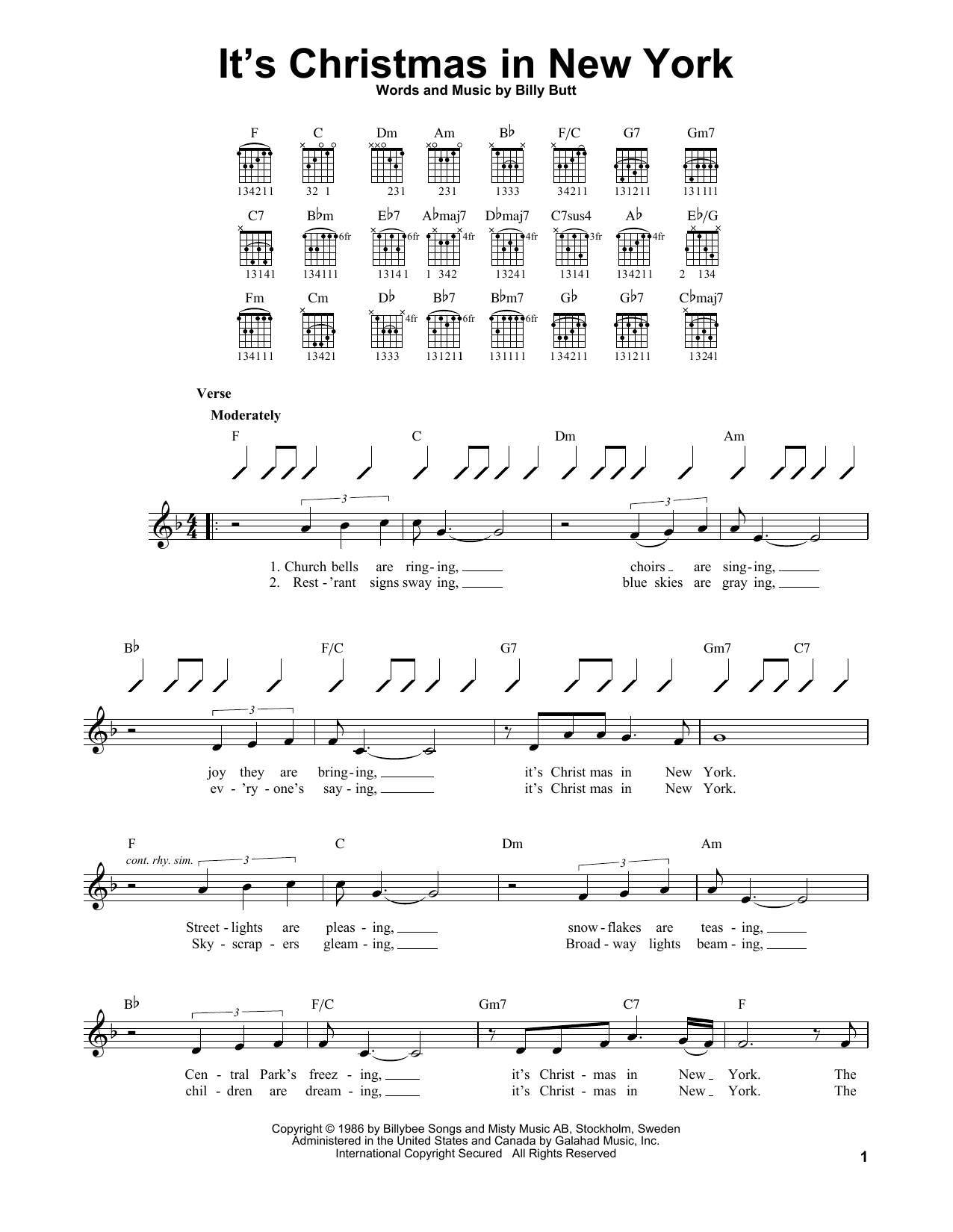 John Wesley Shipp It's Christmas In New York sheet music notes and chords. Download Printable PDF.