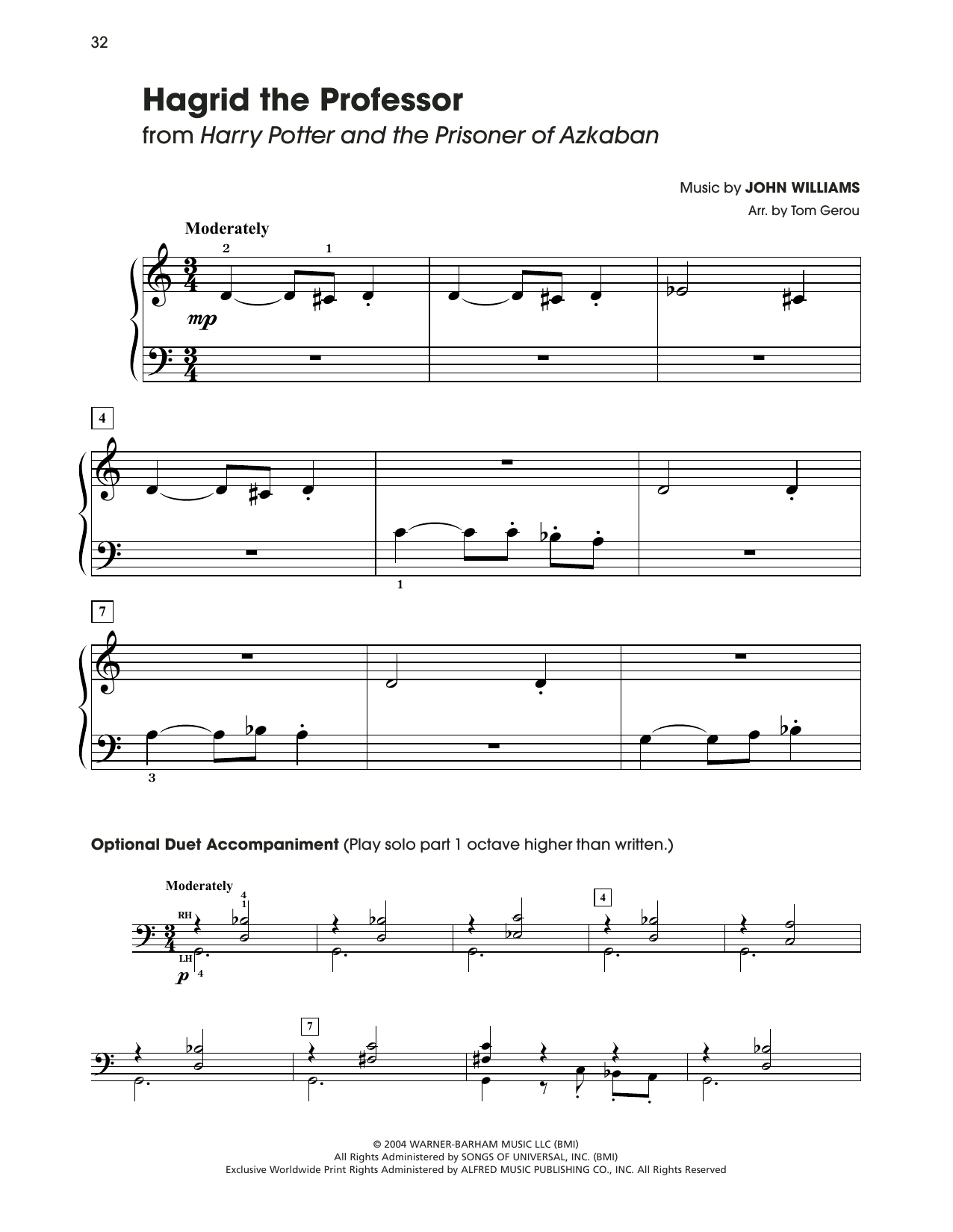 John Williams Hagrid The Professor (from Harry Potter) (arr. Tom Gerou) sheet music notes and chords. Download Printable PDF.