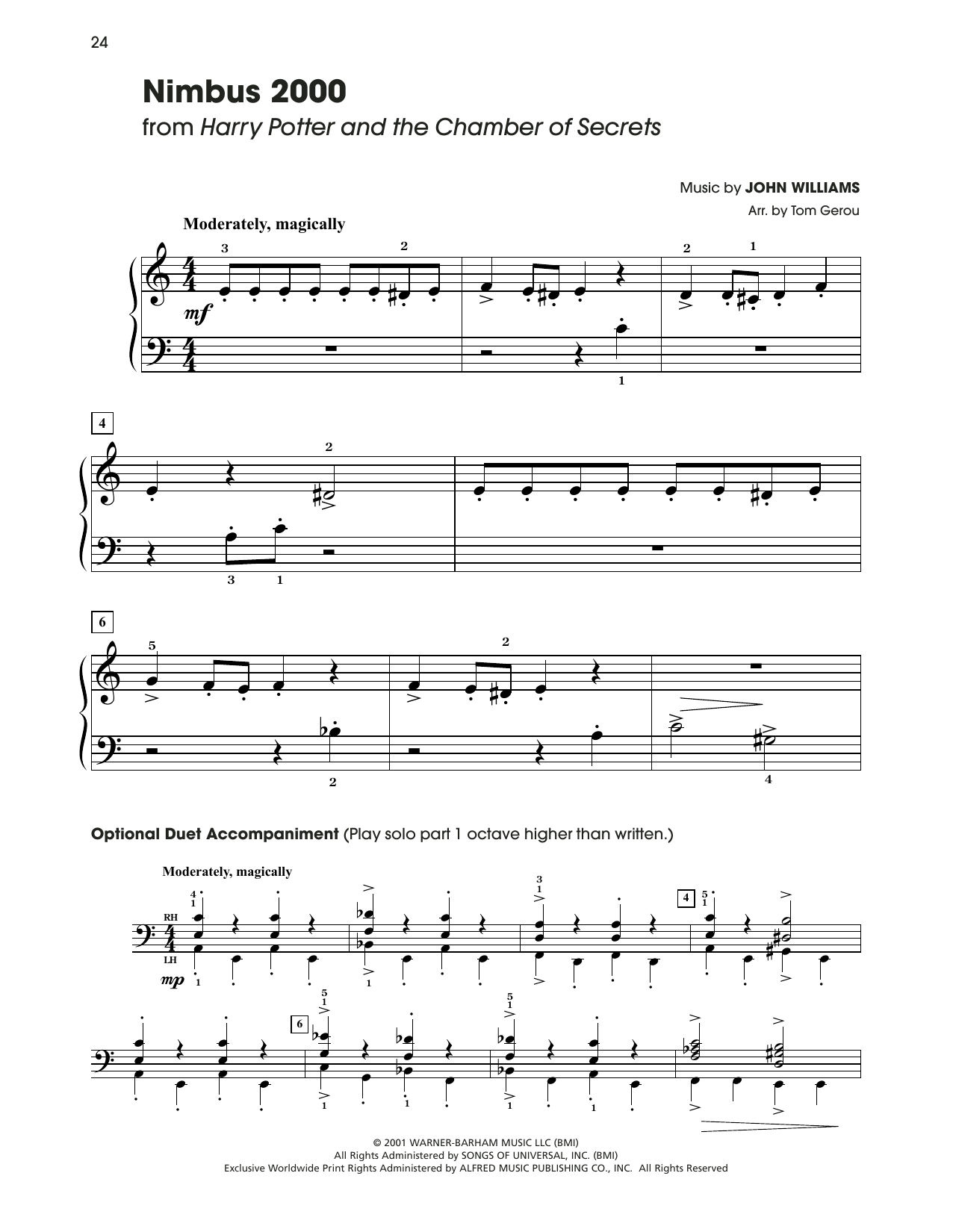 John Williams Nimbus 2000 (from Harry Potter) (arr. Tom Gerou) sheet music notes and chords. Download Printable PDF.