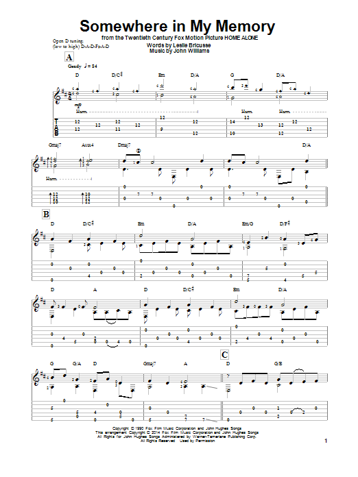 John Williams Somewhere In My Memory (arr. Ben Woolman) sheet music notes and chords. Download Printable PDF.