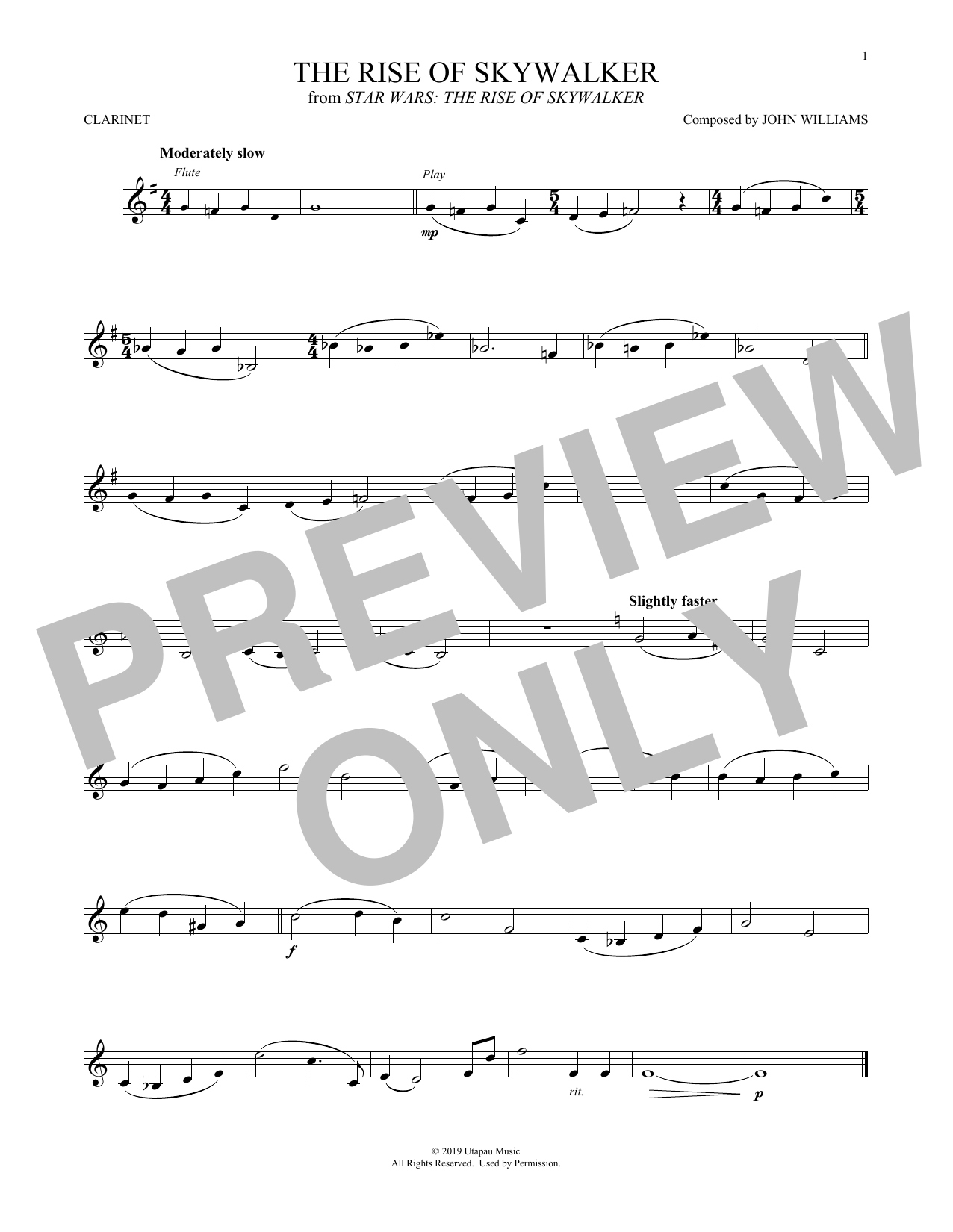 John Williams The Rise Of Skywalker (from Star Wars: The Rise Of Skywalker) sheet music notes and chords. Download Printable PDF.