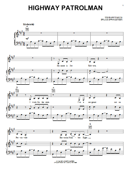 Learn to play Johnny Cash Highway Patrolman sheet music for Piano, Vocal & Guitar Chords (Right-Hand Melody) in minutes. Price: 7.8900$ Johnny Cash Highway Patrolman sheet music notes and chords arranged for Piano, Vocal & Guitar Chords (Right-Hand Melody)