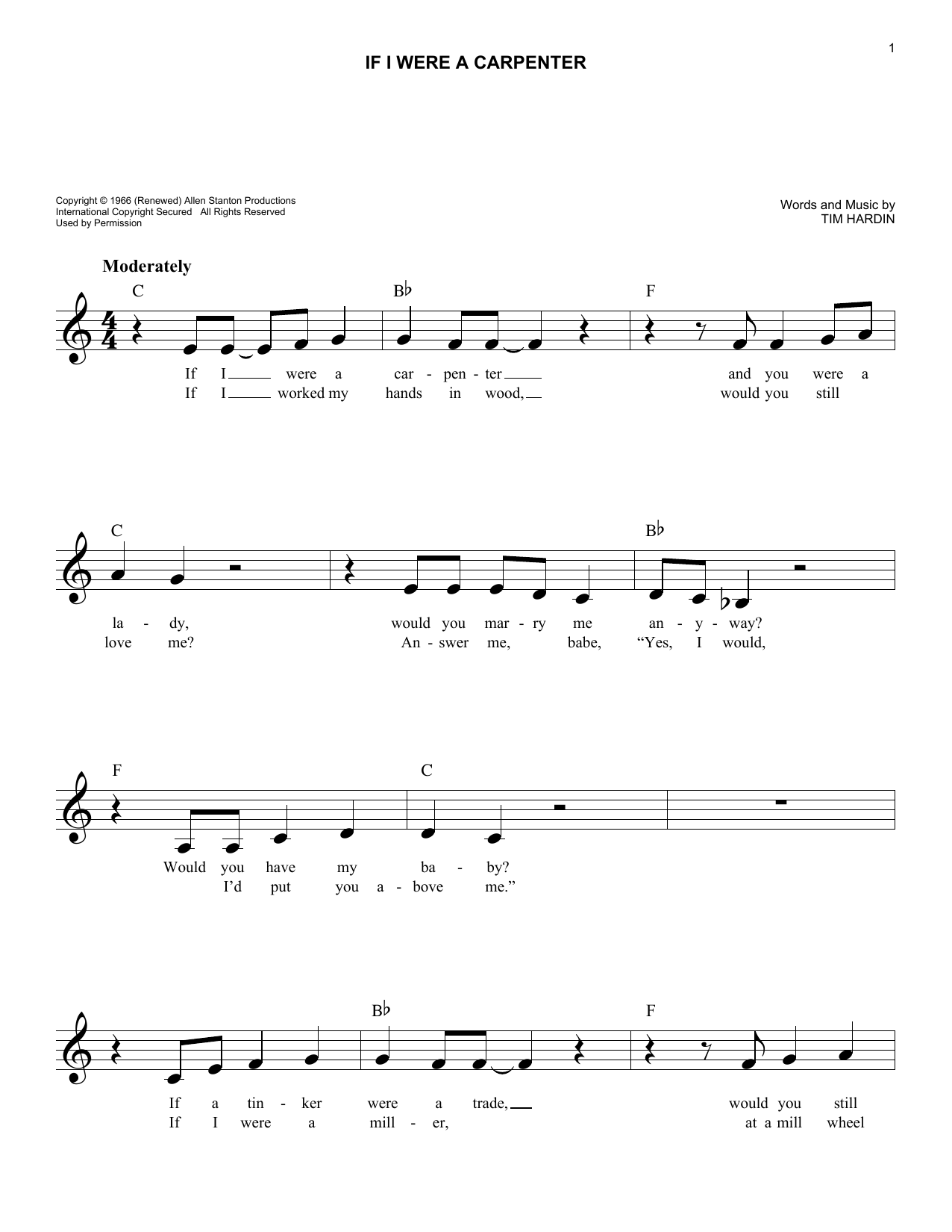 Learn to play Johnny Cash & June Carter If I Were A Carpenter sheet music for Ukulele Chords/Lyrics in minutes. Price: 4.4900$ Johnny Cash & June Carter If I Were A Carpenter sheet music notes and chords arranged for Ukulele Chords/Lyrics