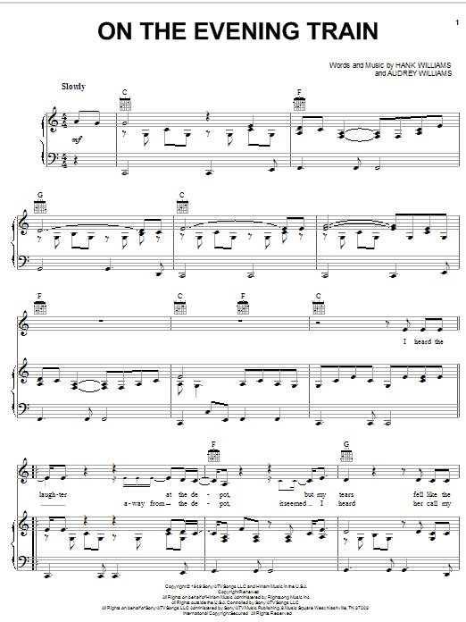 Learn to play Johnny Cash On The Evening Train sheet music for Piano, Vocal & Guitar Chords (Right-Hand Melody) in minutes. Price: 7.8900$ Johnny Cash On The Evening Train sheet music notes and chords arranged for Piano, Vocal & Guitar Chords (Right-Hand Melody)