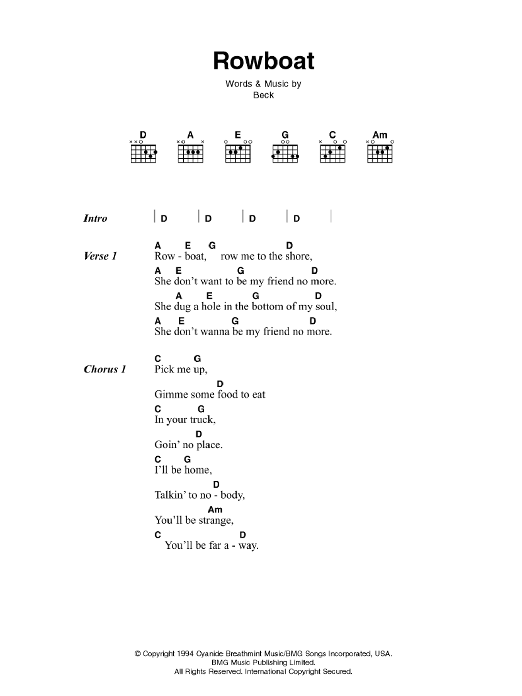 Johnny Cash Rowboat sheet music notes and chords. Download Printable PDF.