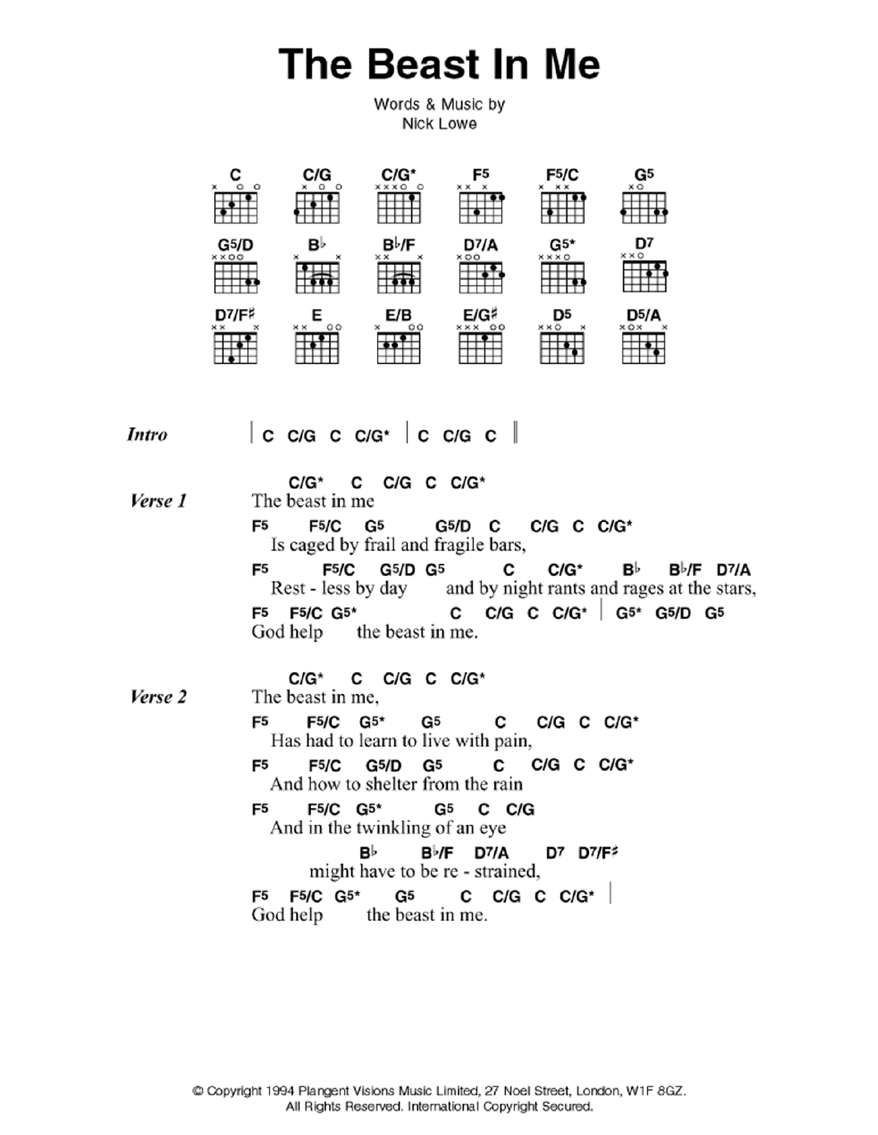 Johnny Cash The Beast In Me sheet music notes and chords. Download Printable PDF.