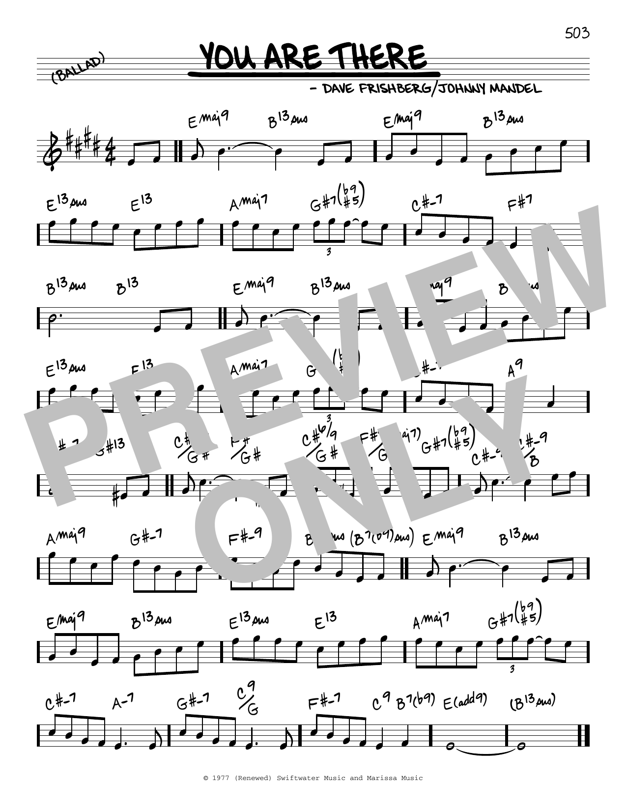 Learn to play Johnny Mandel and Dave Frishberg You Are There sheet music for Real Book – Melody & Chords in minutes. Price: 5.9900$ Johnny Mandel and Dave Frishberg You Are There sheet music notes and chords arranged for Real Book – Melody & Chords