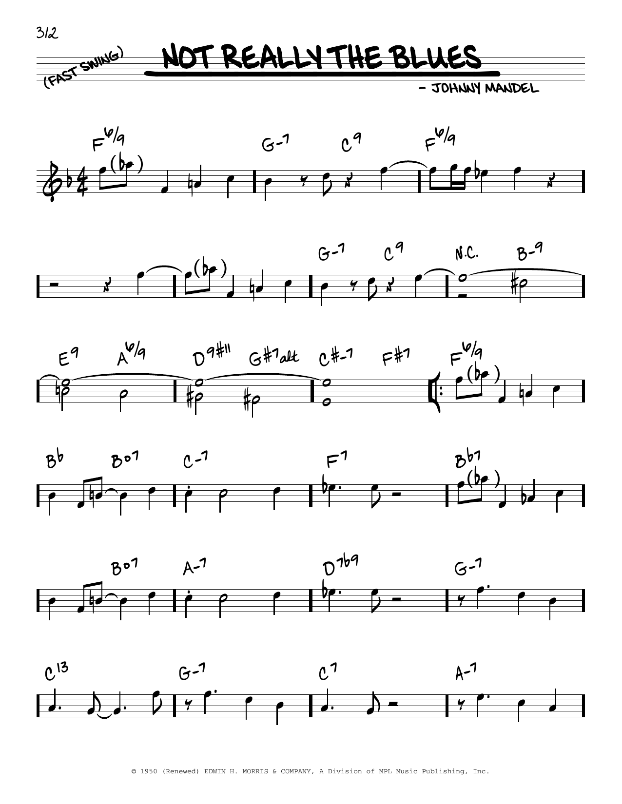 Learn to play Johnny Mandel Not Really The Blues sheet music for Real Book – Melody & Chords in minutes. Price: 5.9900$ Johnny Mandel Not Really The Blues sheet music notes and chords arranged for Real Book – Melody & Chords