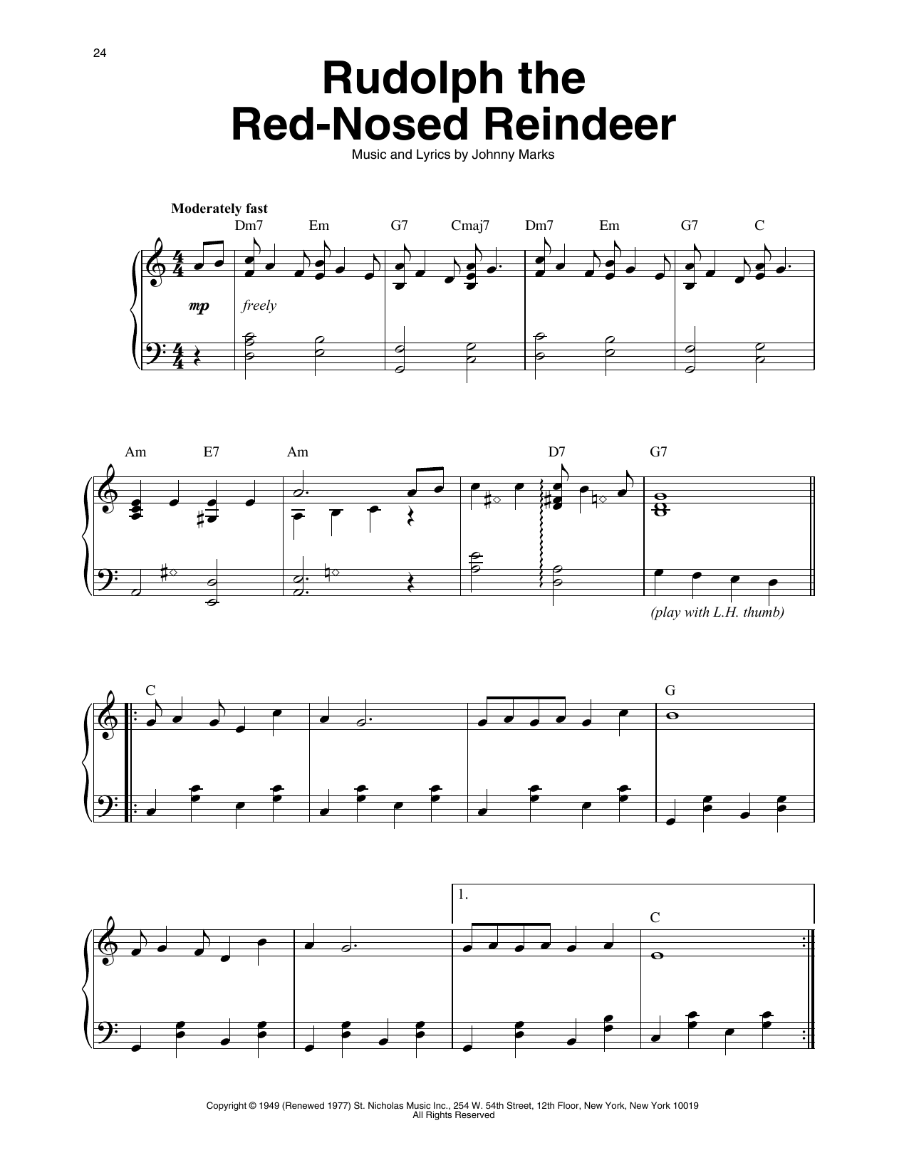 Johnny Marks Rudolph The Red-Nosed Reindeer (arr. Maeve Gilchrist) sheet music notes and chords. Download Printable PDF.