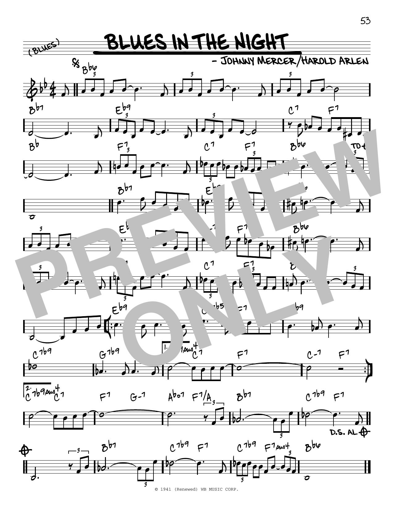Learn to play Johnny Mercer Blues In The Night sheet music for Real Book – Melody & Chords in minutes. Price: 5.9900$ Johnny Mercer Blues In The Night sheet music notes and chords arranged for Real Book – Melody & Chords