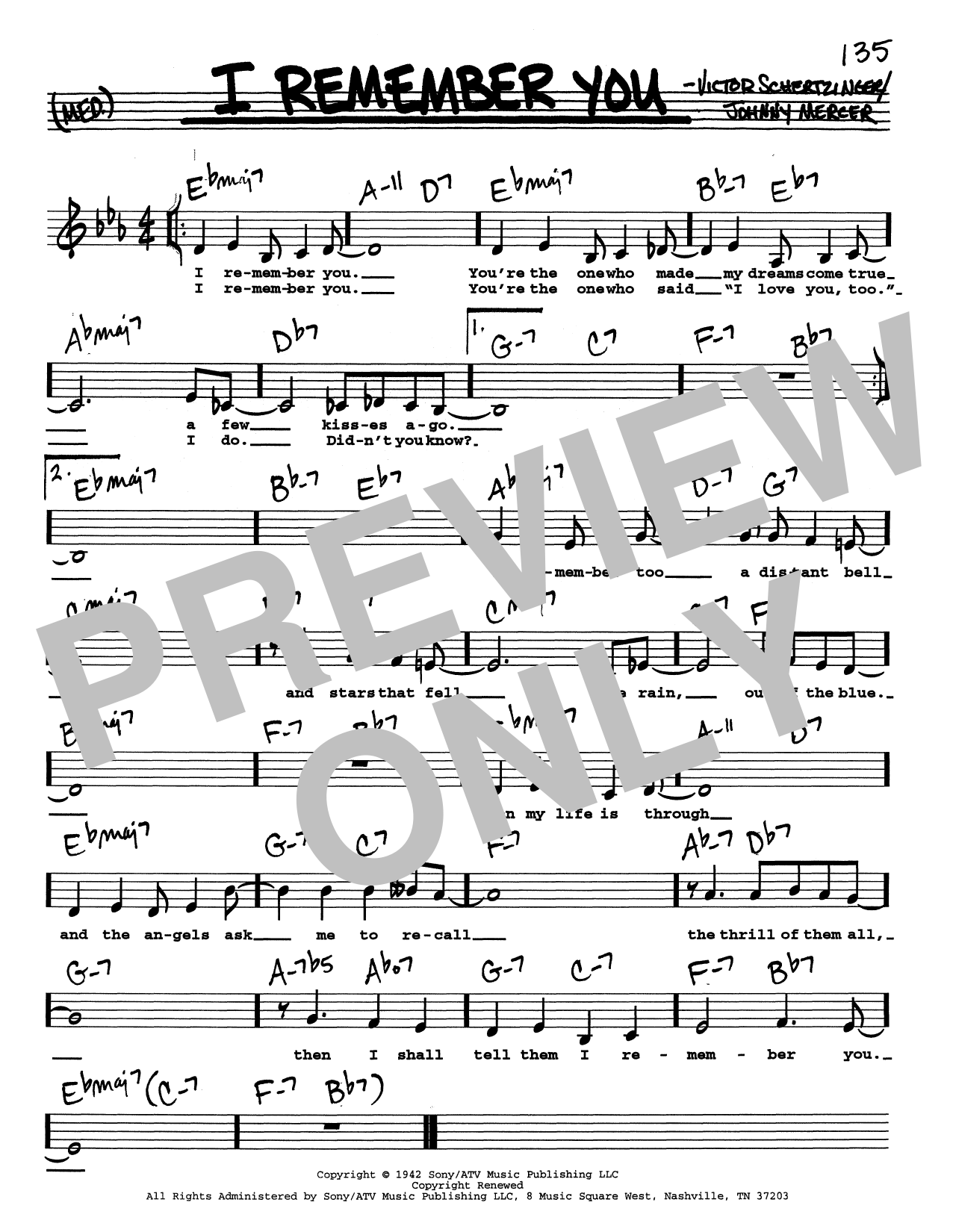 Learn to play Johnny Mercer I Remember You (Low Voice) sheet music for Real Book – Melody, Lyrics & Chords in minutes. Price: 5.9900$ Johnny Mercer I Remember You (Low Voice) sheet music notes and chords arranged for Real Book – Melody, Lyrics & Chords