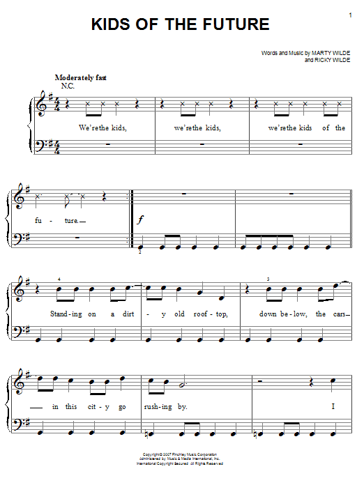 Jonas Brothers Kids Of The Future sheet music notes and chords. Download Printable PDF.