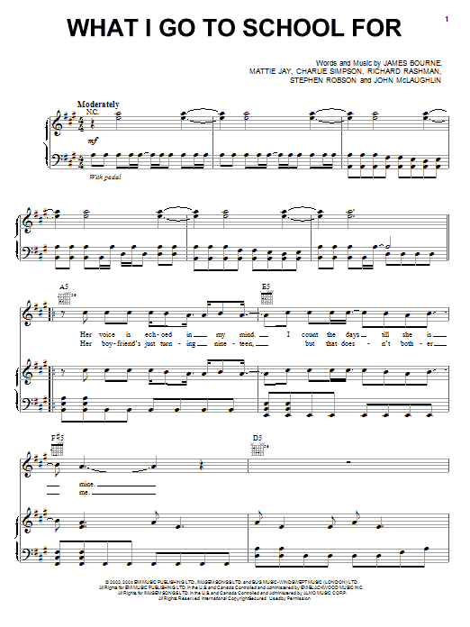 Learn to play Jonas Brothers What I Go To School For sheet music for Piano, Vocal & Guitar Chords (Right-Hand Melody) in minutes. Price: 7.8900$ Jonas Brothers What I Go To School For sheet music notes and chords arranged for Piano, Vocal & Guitar Chords (Right-Hand Melody)