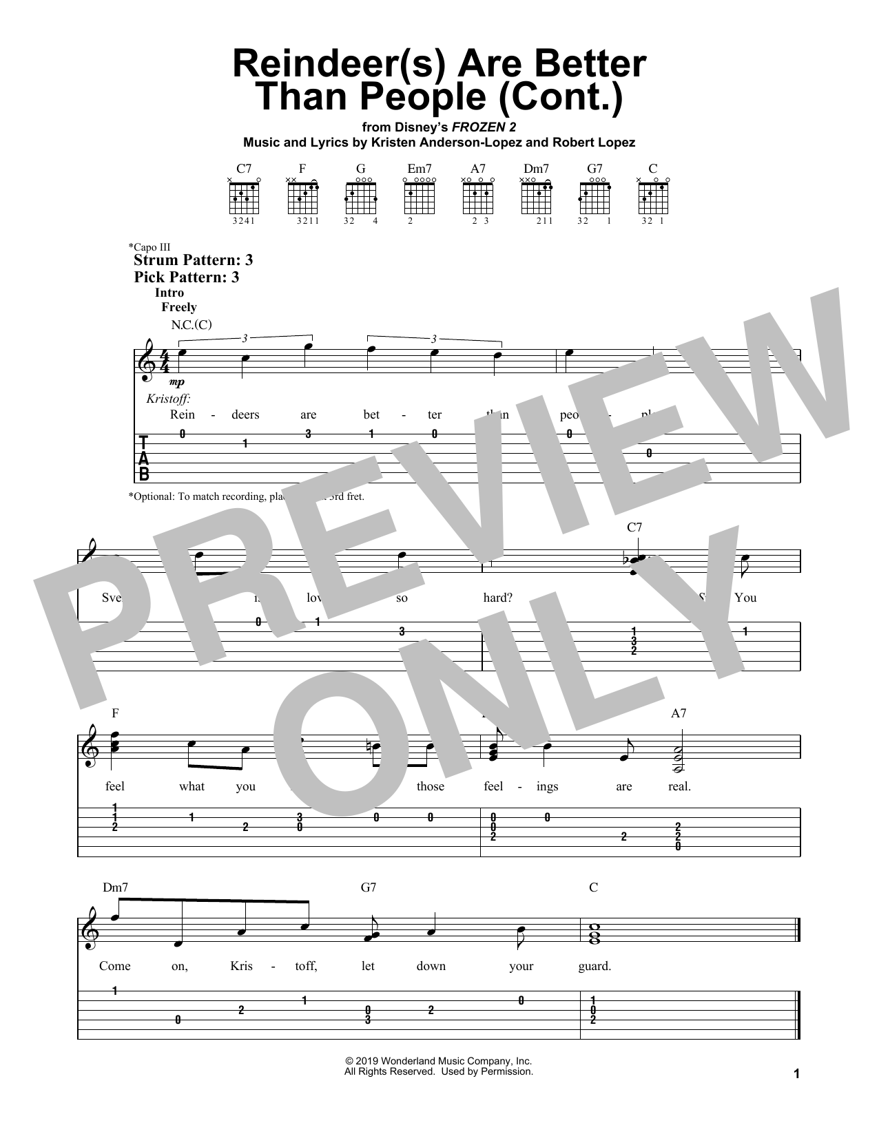 Jonathan Groff Reindeer(s) Are Better Than People (Cont.) (from Disney's Frozen 2) sheet music notes and chords. Download Printable PDF.