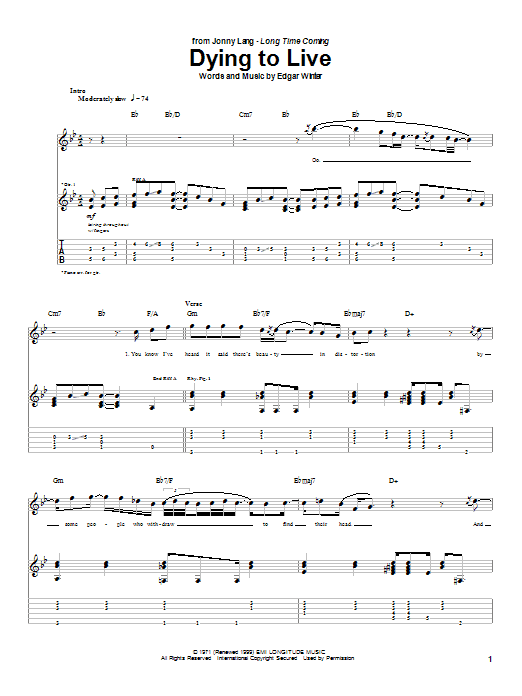 Learn to play Jonny Lang Dying To Live sheet music for Guitar Tab in minutes. Price: 7.8900$ Jonny Lang Dying To Live sheet music notes and chords arranged for Guitar Tab